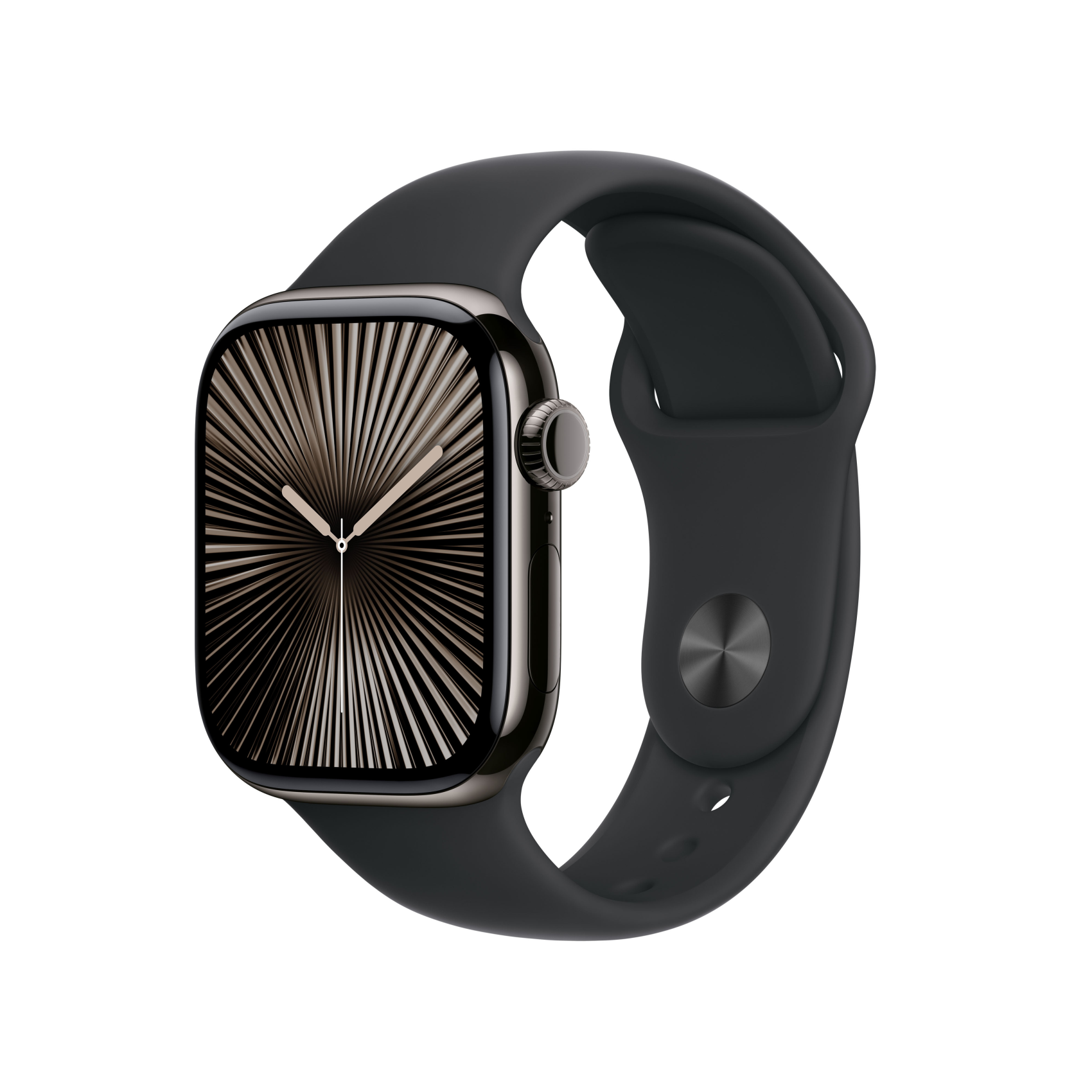 Apple Watch Series 10 GPS + Cellular 42mm Titan Schiefer mit Sportarmband M/L schwarz, mwxh3qf/a