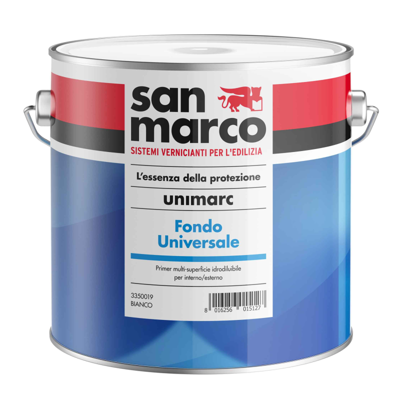 Image of UNIMARC FONDO UNIVERSALE Pittura di fondo per legno uniforme; applicato anche su alluminio, lamiera e plastica, in interni ed esterni. | San Marco055