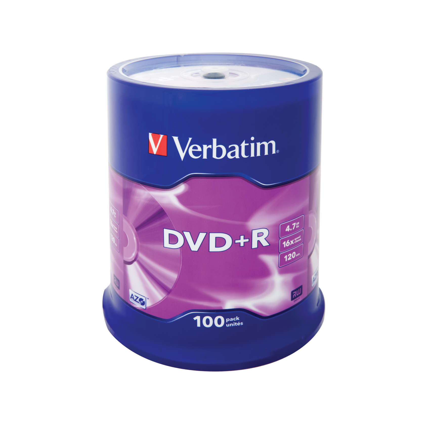 Verbatim DVD+R Matt Silver, 43551, DVD+R, 120 mm, Spindel, 100 Stück(e), 4,7 GB