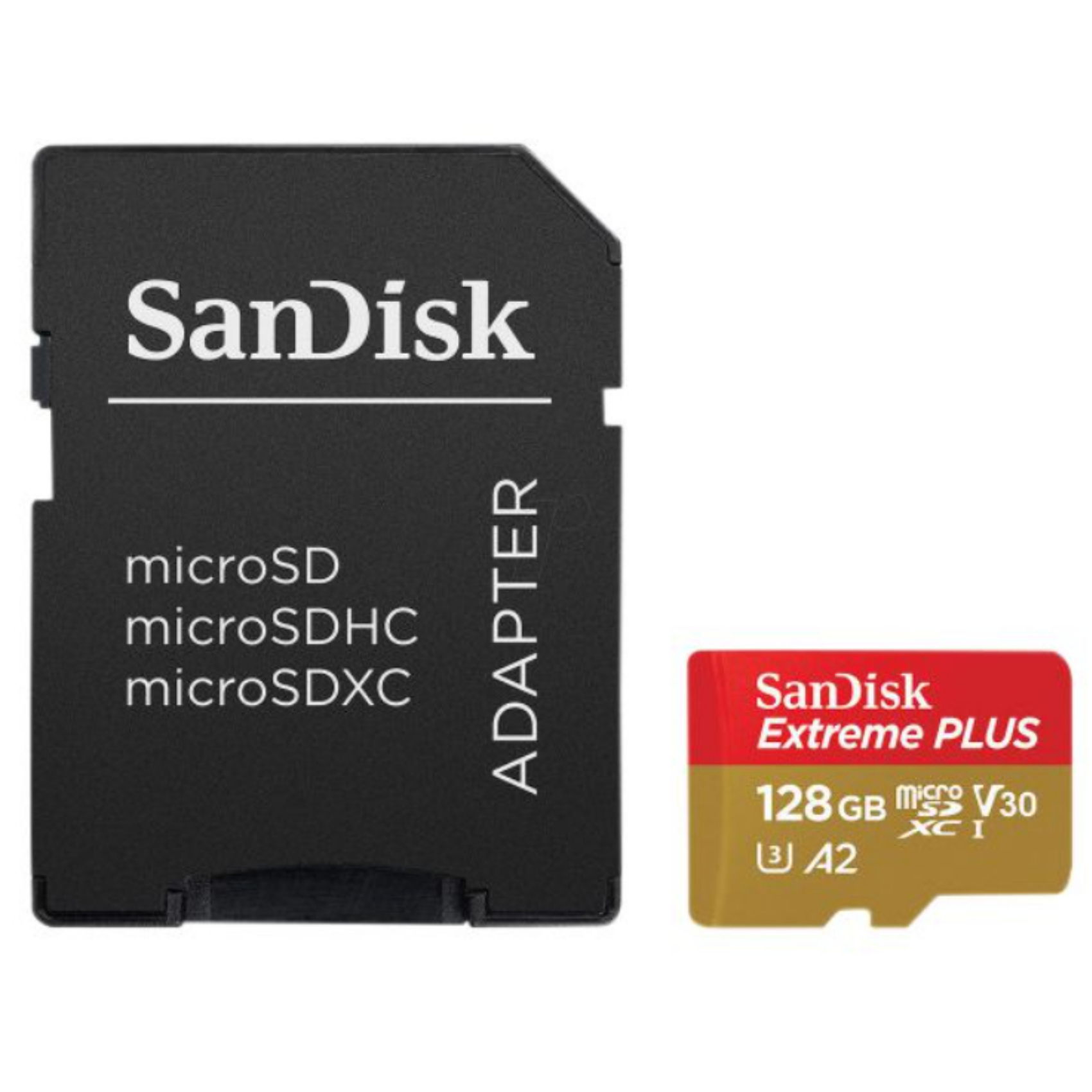 SanDisk Extreme PLUS, sdsqxbd-128g-gn6ma, 128 GB, Klasse 10, 200 MB/s, 90 MB/s, Class 3 U3