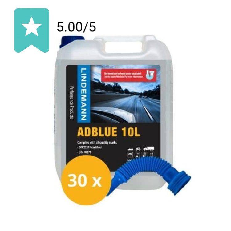 Lindemann AdBlue 30 x 10L Halve Pallet / Adblue aanbieding / DIN 70070 & ISO 22241 | Dutch Performance Products