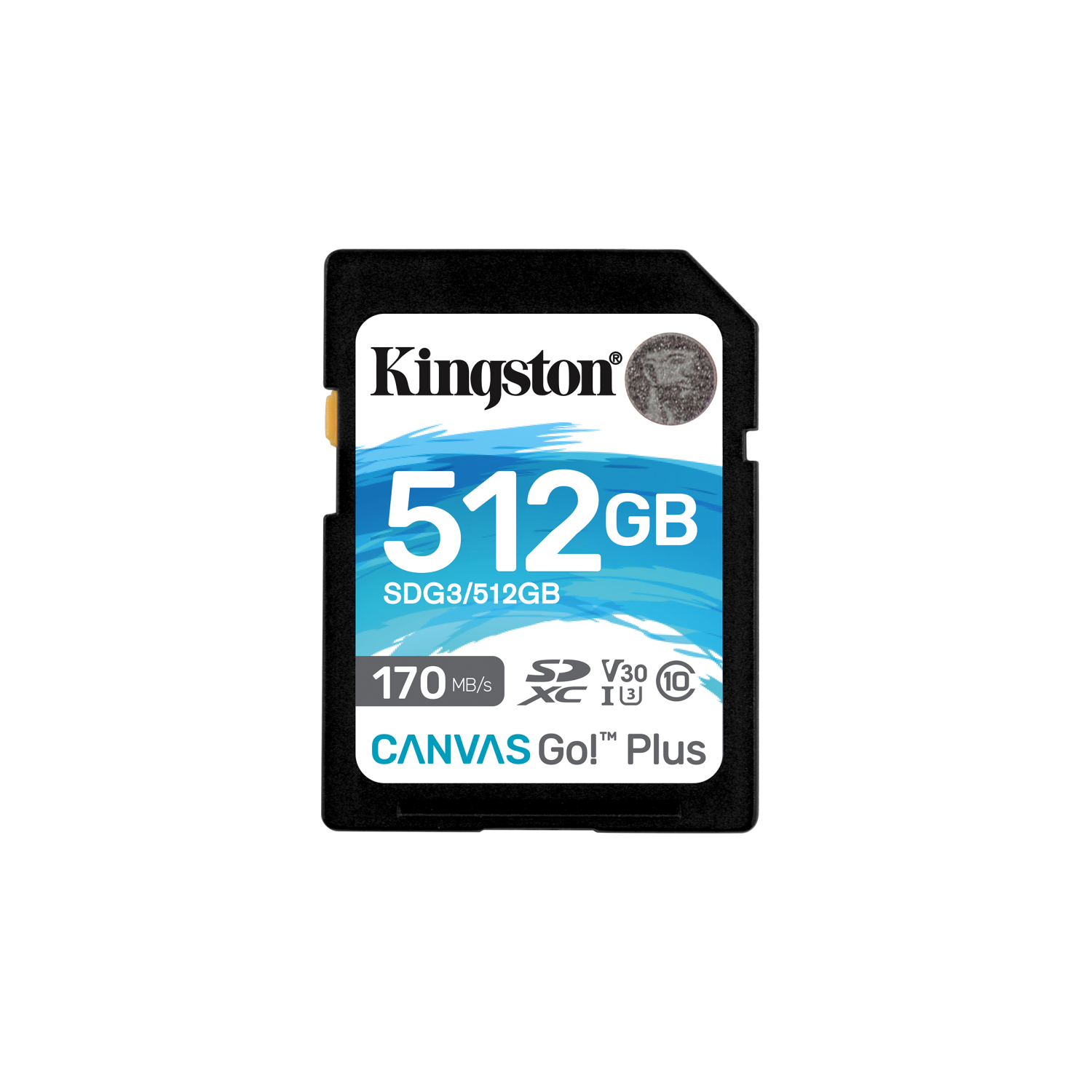 Kingston 512GB SDXC Canvas Go Plus 170R C10 UHS-I U3 V30, sdg3/512gb, 512 GB, SD, Klasse 10, 170 MB/s, 90