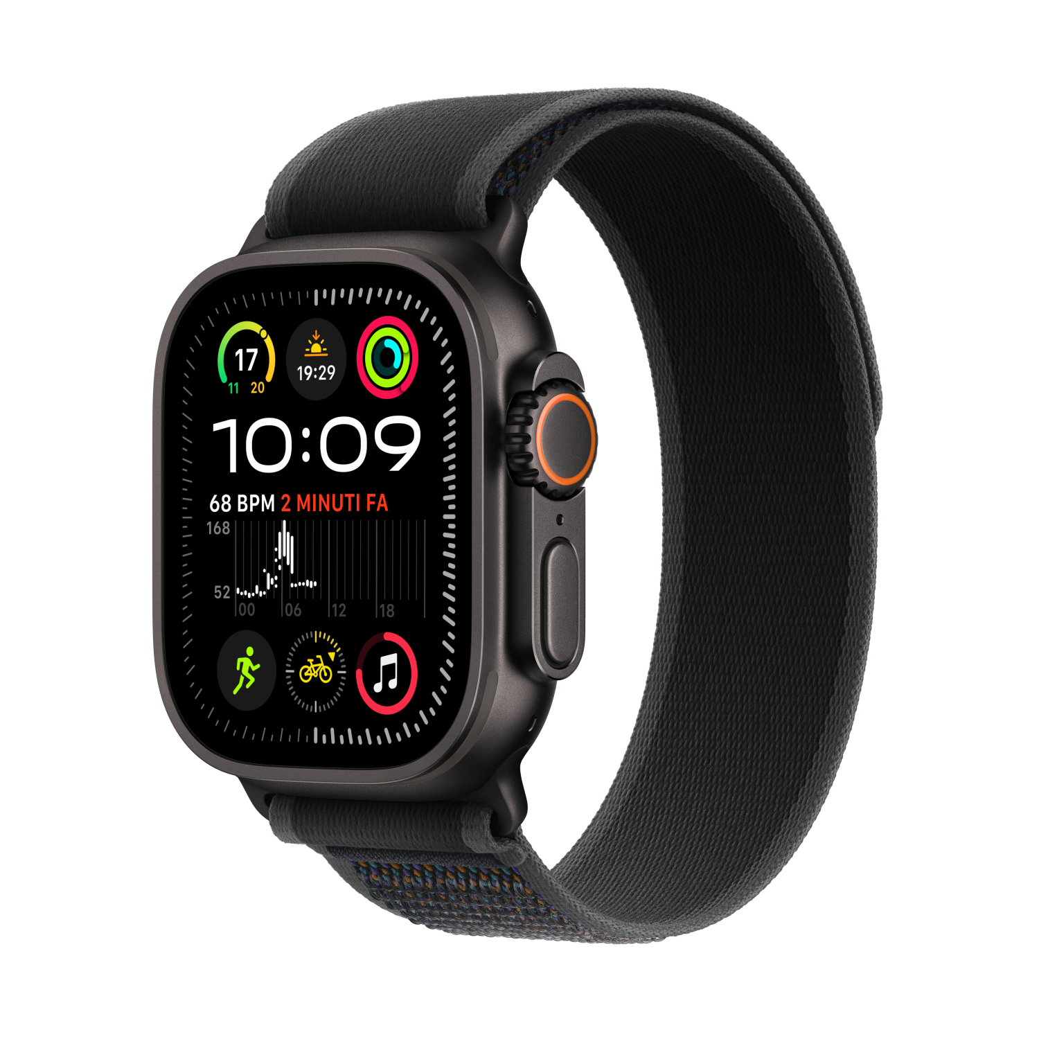 Apple Watch Ultra 2 schwarz mit Trail Loop S/M schwarz, mx4u3fd/a