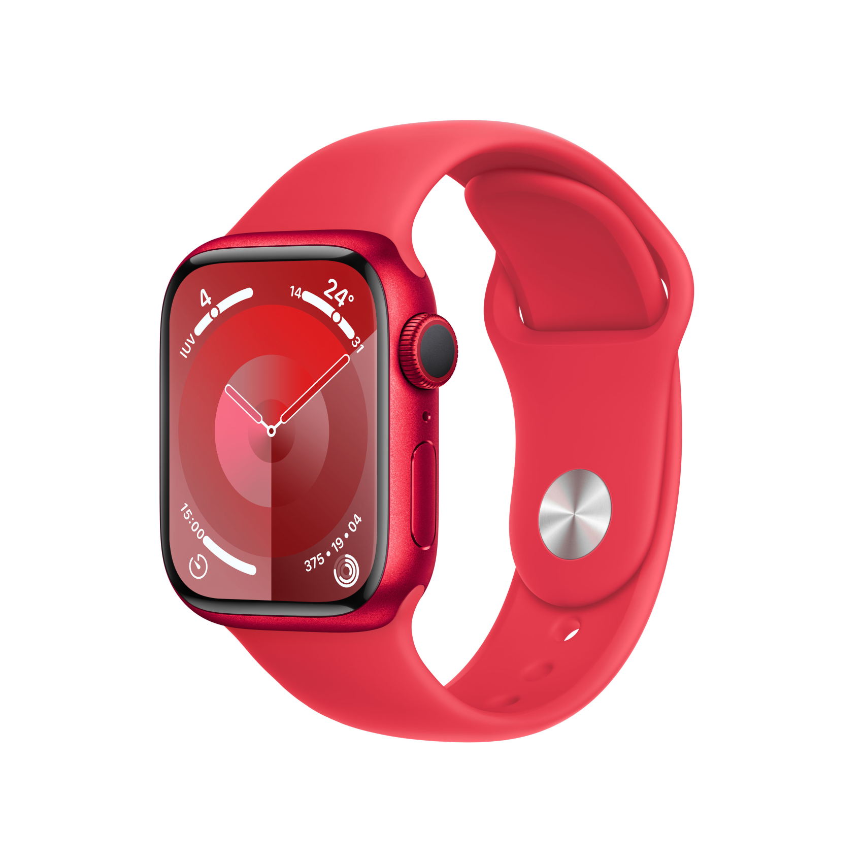 Apple Watch Series 9 GPS 41mm Aluminium PRODUCTRED mit Sportarmband M/L PRODUCTRED, mrxh3qf/a