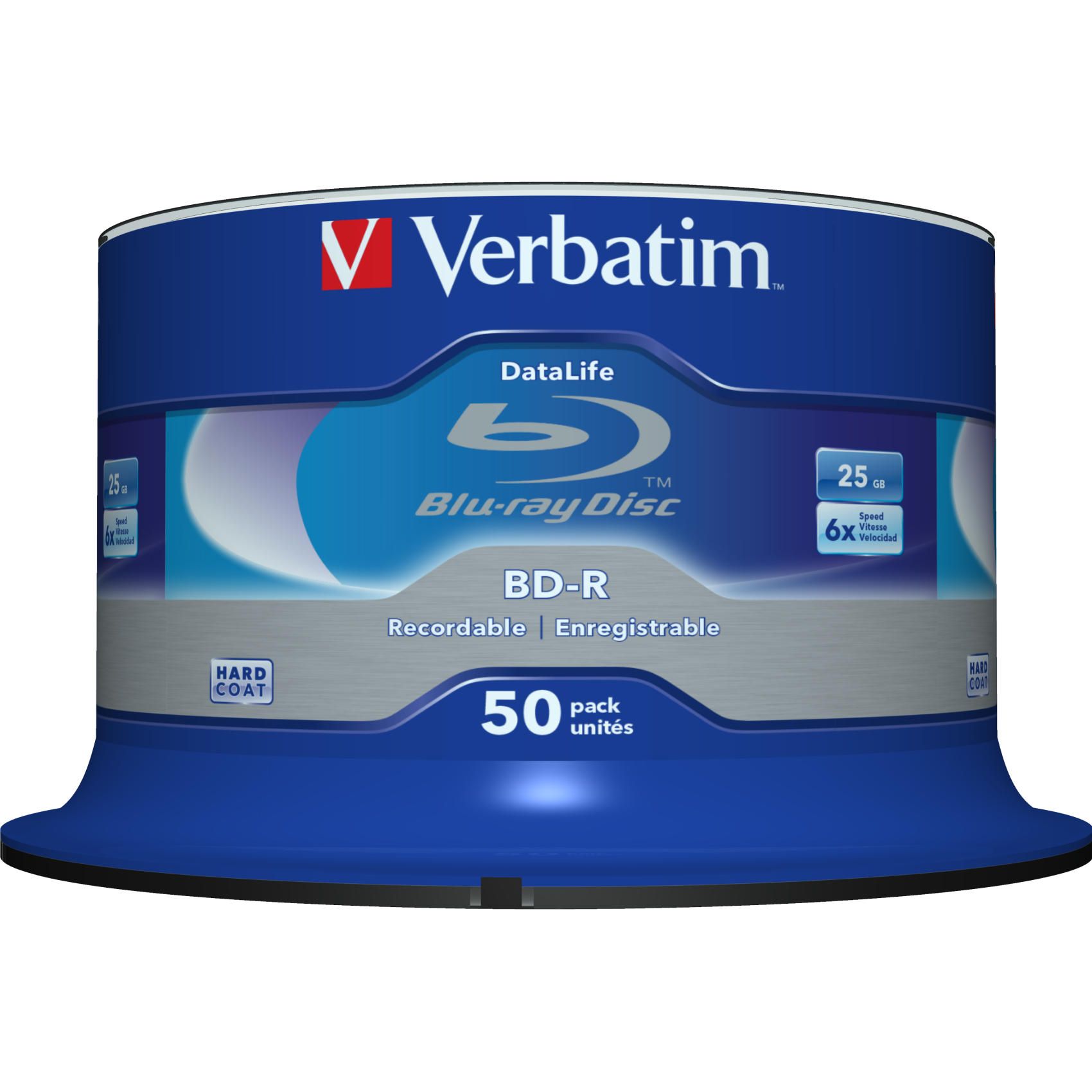 Verbatim Datalife 6x, 43838, 25 GB, BD-R, Spindel, 50 Stück(e)