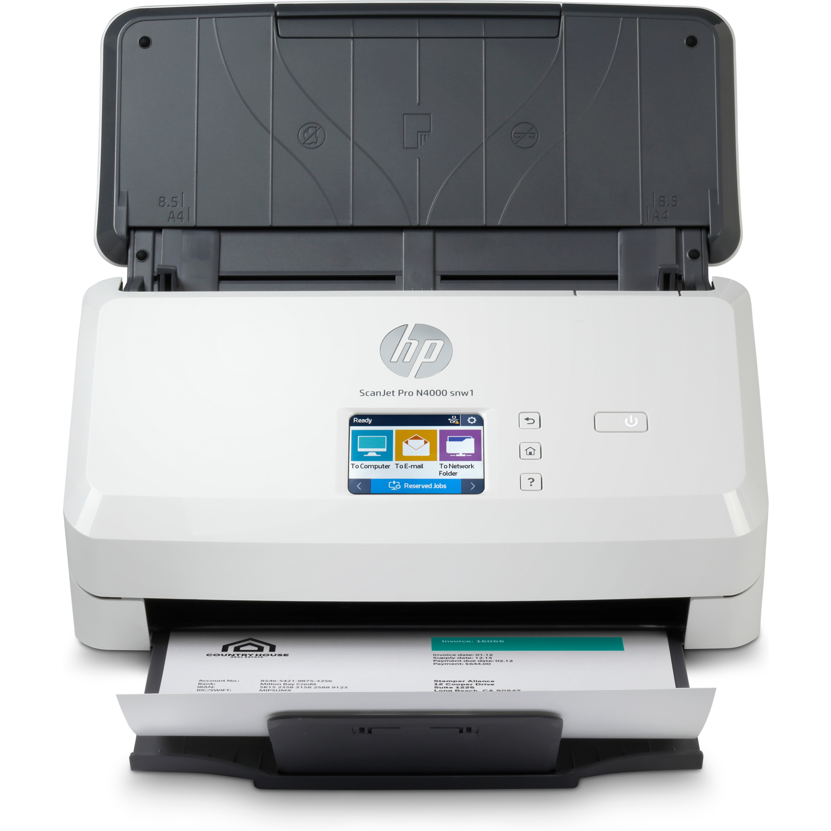 HP Scanjet Pro N4000 snw1 Sheet-feed Scanner, 6fw08a#b19, Scanner mit Vorlageneinz