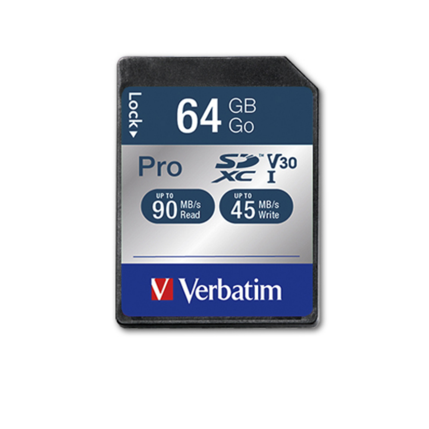 Verbatim Pro, 47022, 64 GB, Klasse 10, 90 MB/s, 45 MB/s