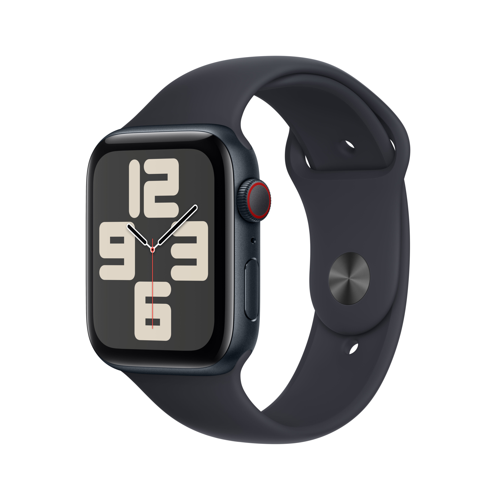 Apple Watch SE 2022 GPS + Cellular 44mm Mitternacht mit Sportarmband M/L Mitternacht, mrh83qf/a