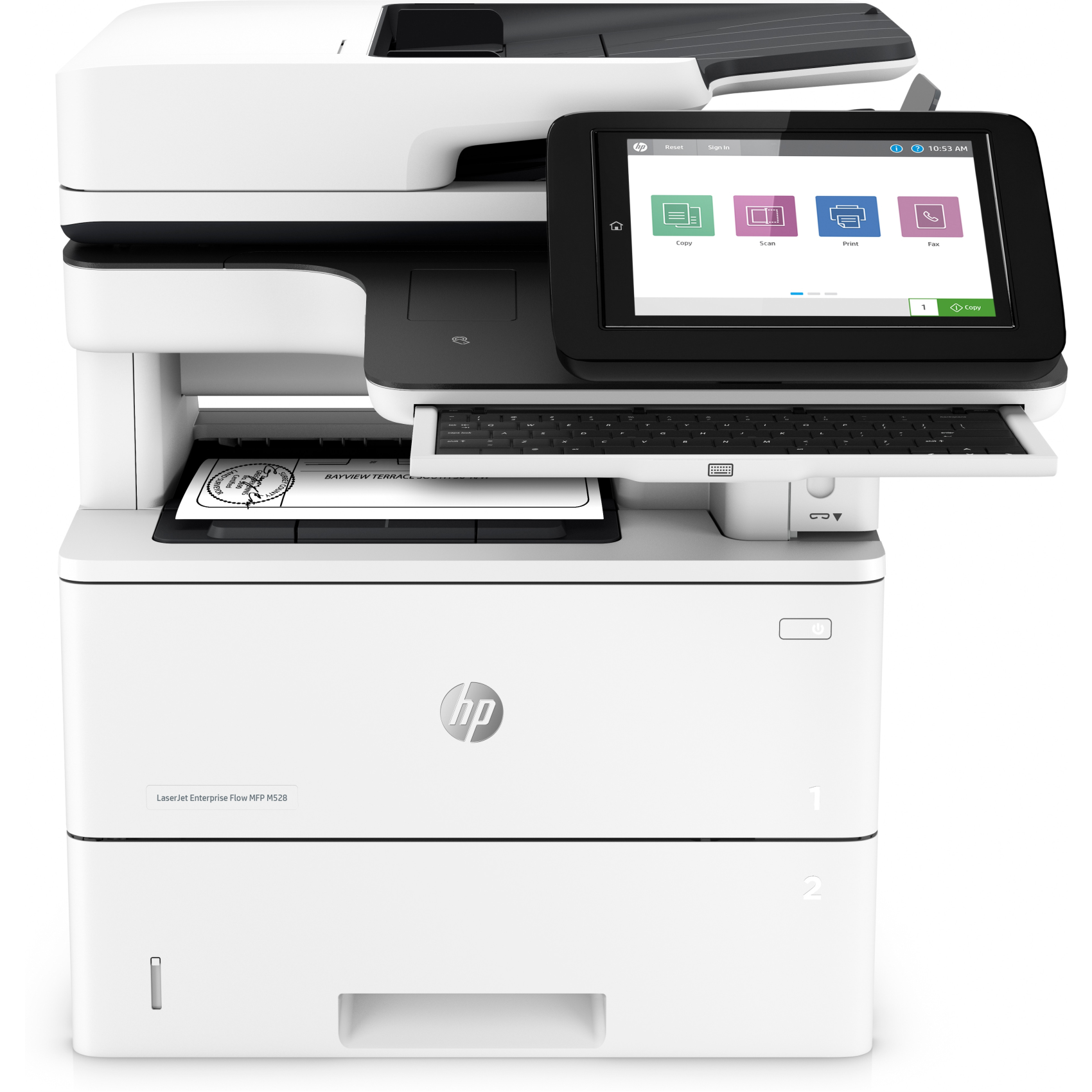 HP LaserJet Enterprise Flow MFP M528z, 1pv67a#b19, Drucken, Kopieren, Scannen, Drucken über die USB-Schni