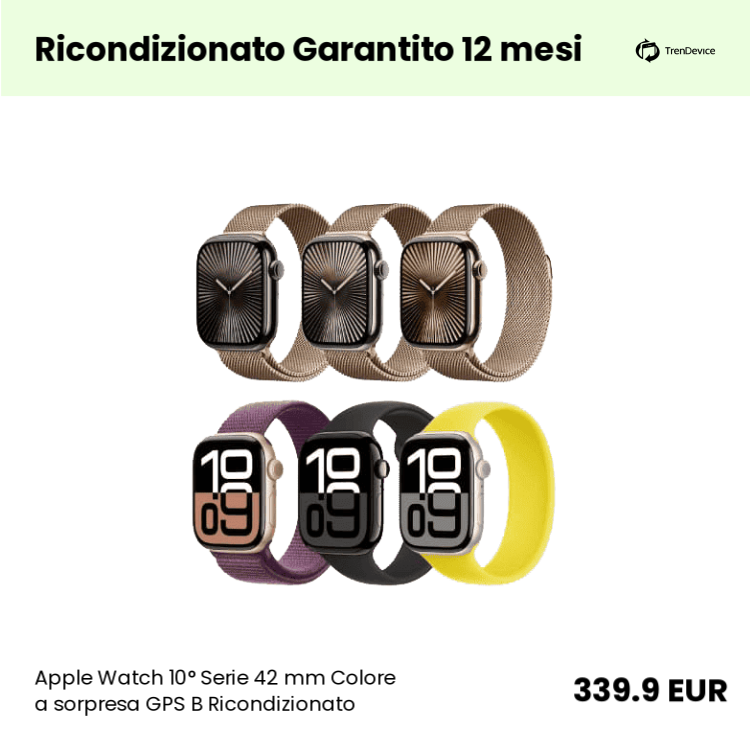 Apple Watch 10° Serie 42 mm Colore a sorpresa GPS B Ricondizionato