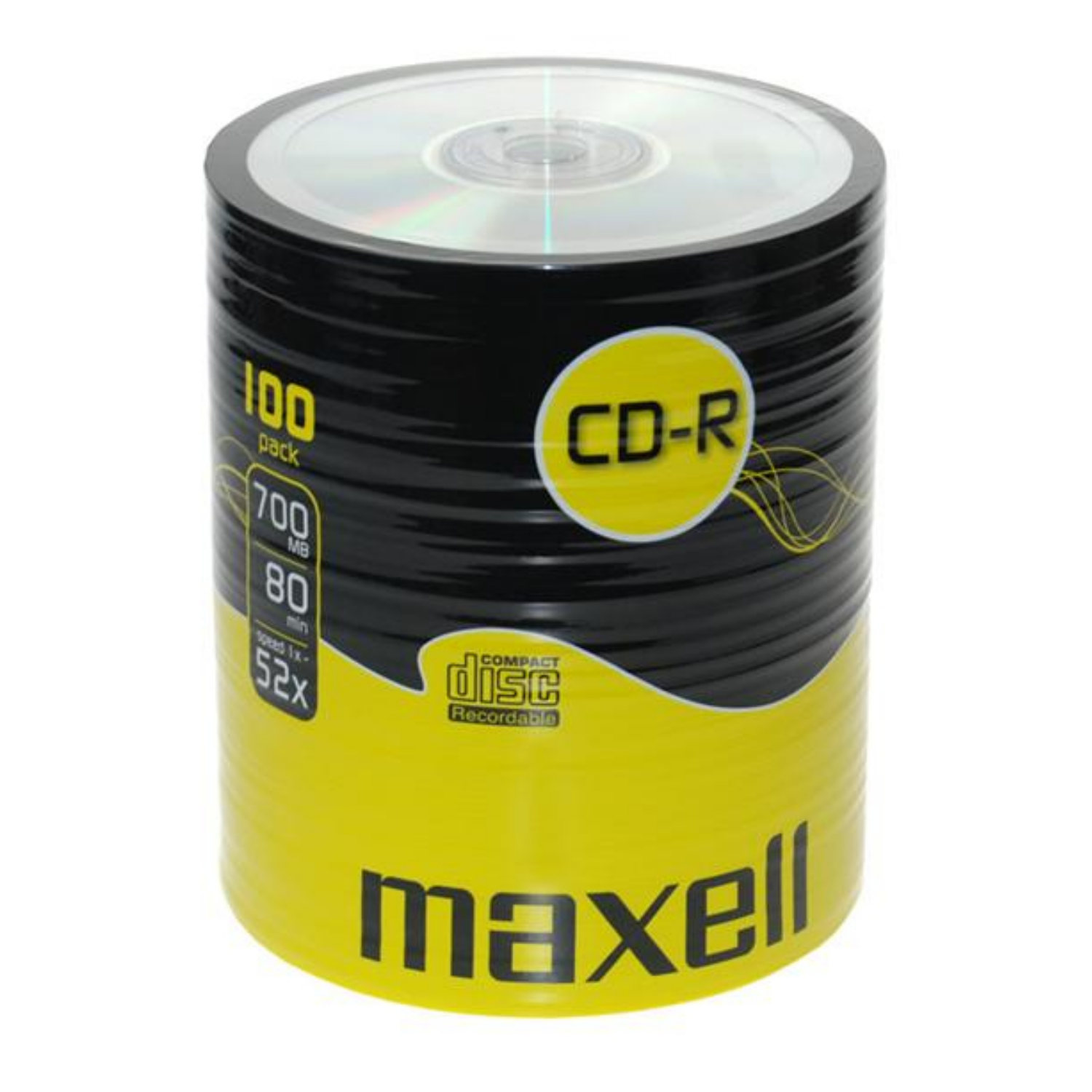 Maxell CD-R 80XL 52x 100 Pack, 624037, CD-R, 120 mm, Spindel, 100 Stücke