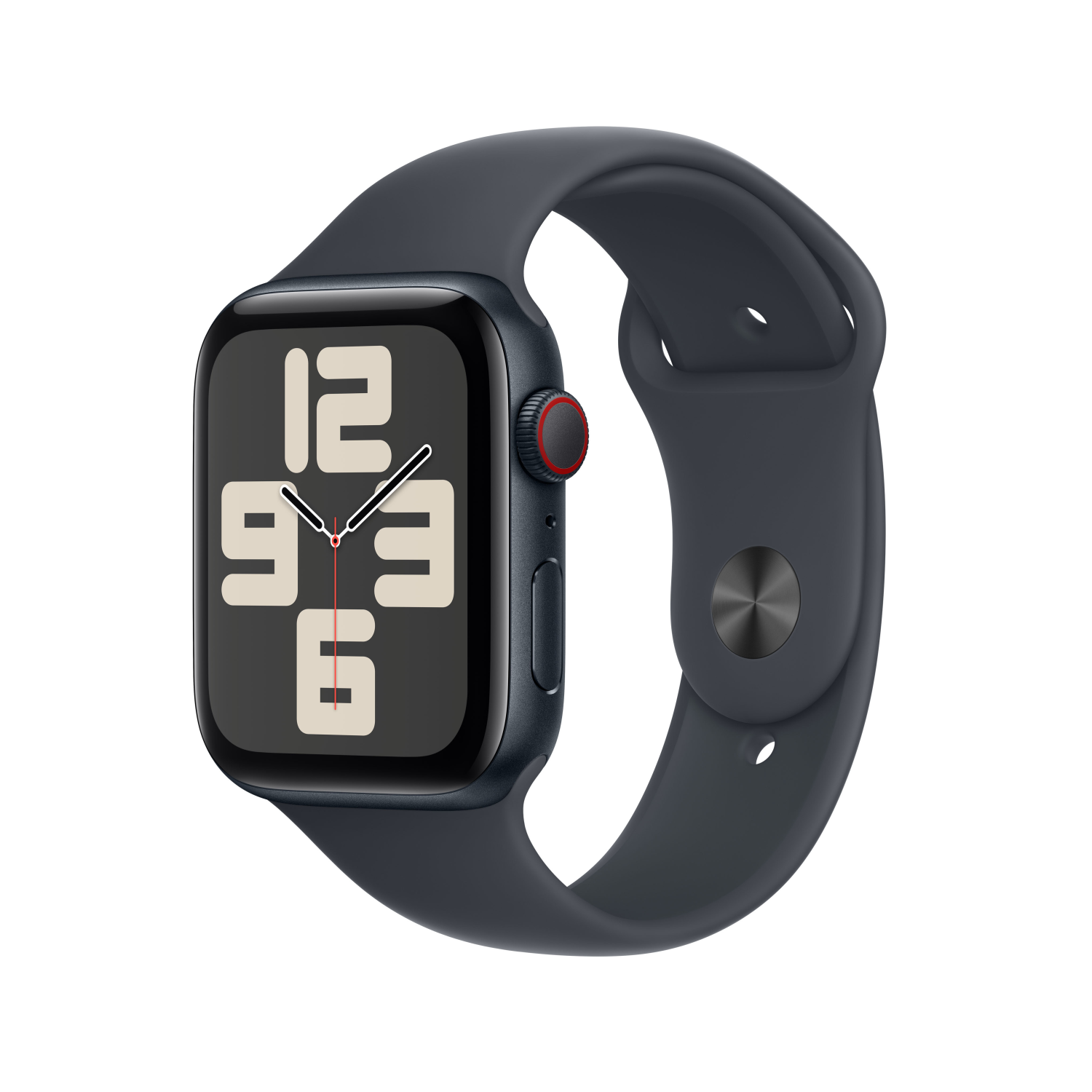 Apple Watch SE 2022 GPS + Cellular 44mm Mitternacht mit Sportarmband M/L Mitternacht, mxgm3qf/a