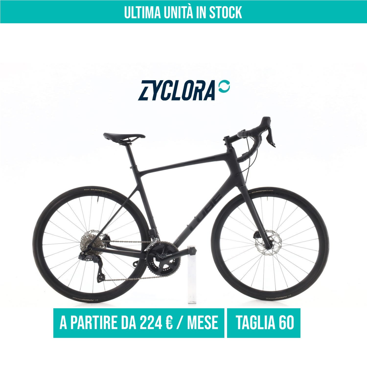 Cube Attain SL Carbonio Di2 12V taglia 60 Semi-nuova
