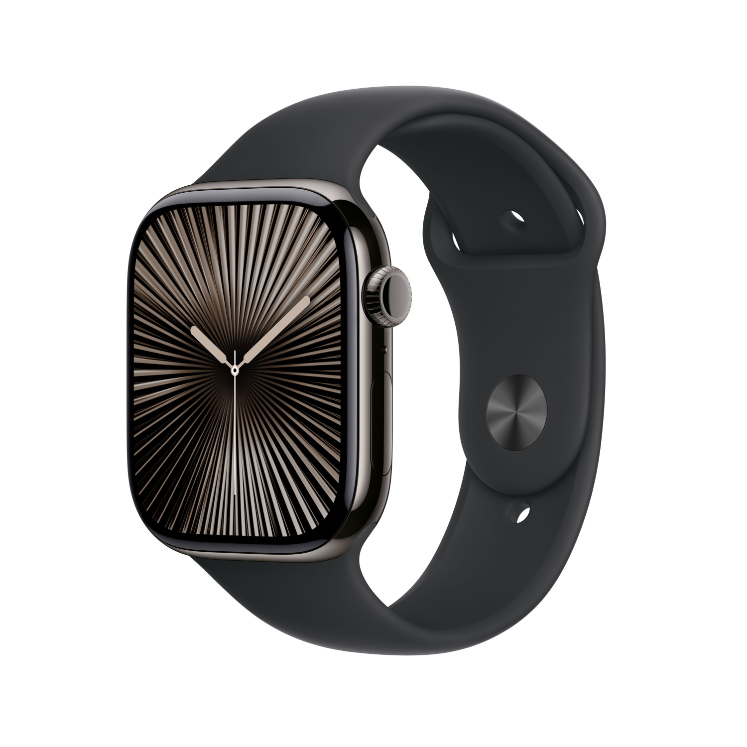 Apple Watch Series 10 GPS + Cellular 46mm Titan Schiefer mit Sportarmband S/M schwarz, mwyd3qf/a