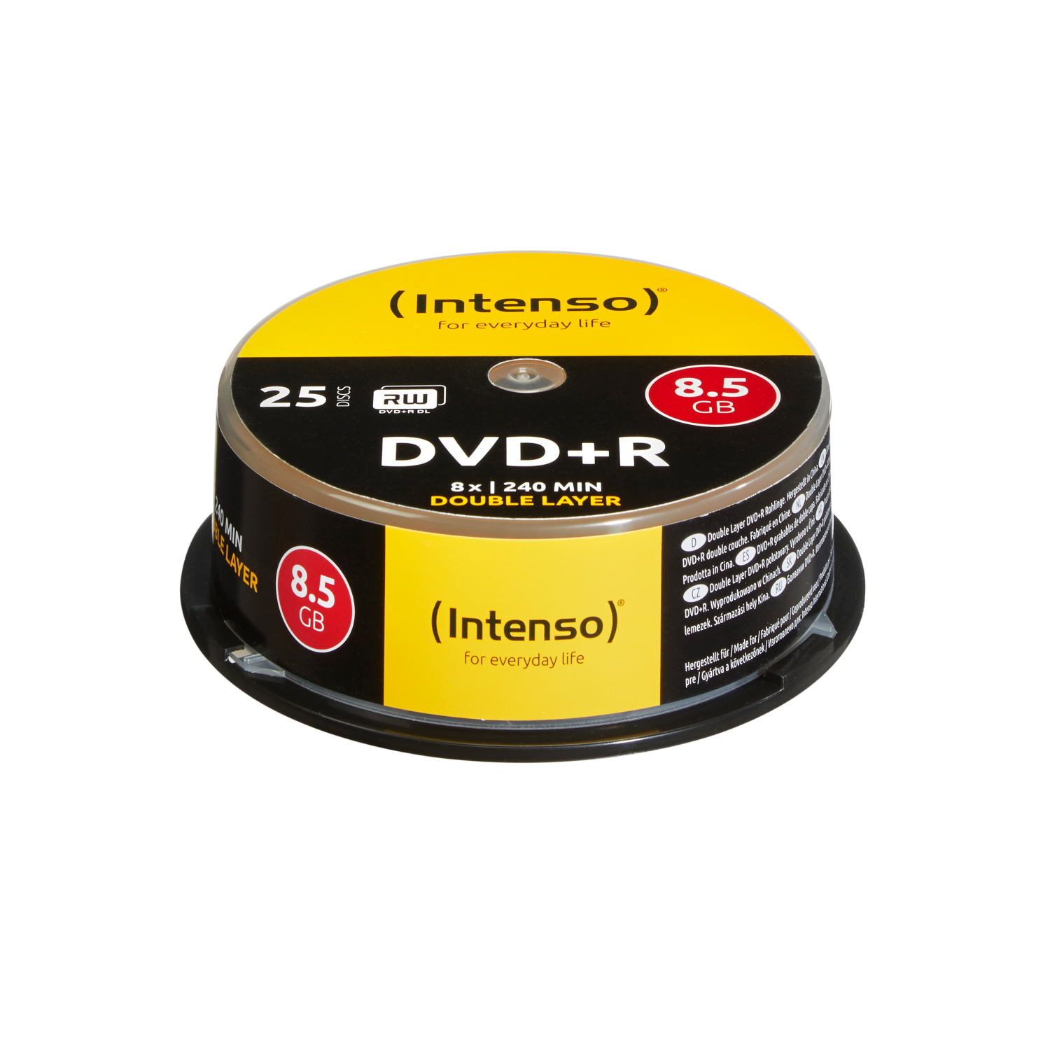 Intenso DVD+R 8.5GB 8x Double Layer 25er Cakebox, 4311144, DVD+R DL, 120 mm, Tortenschachtel, 8