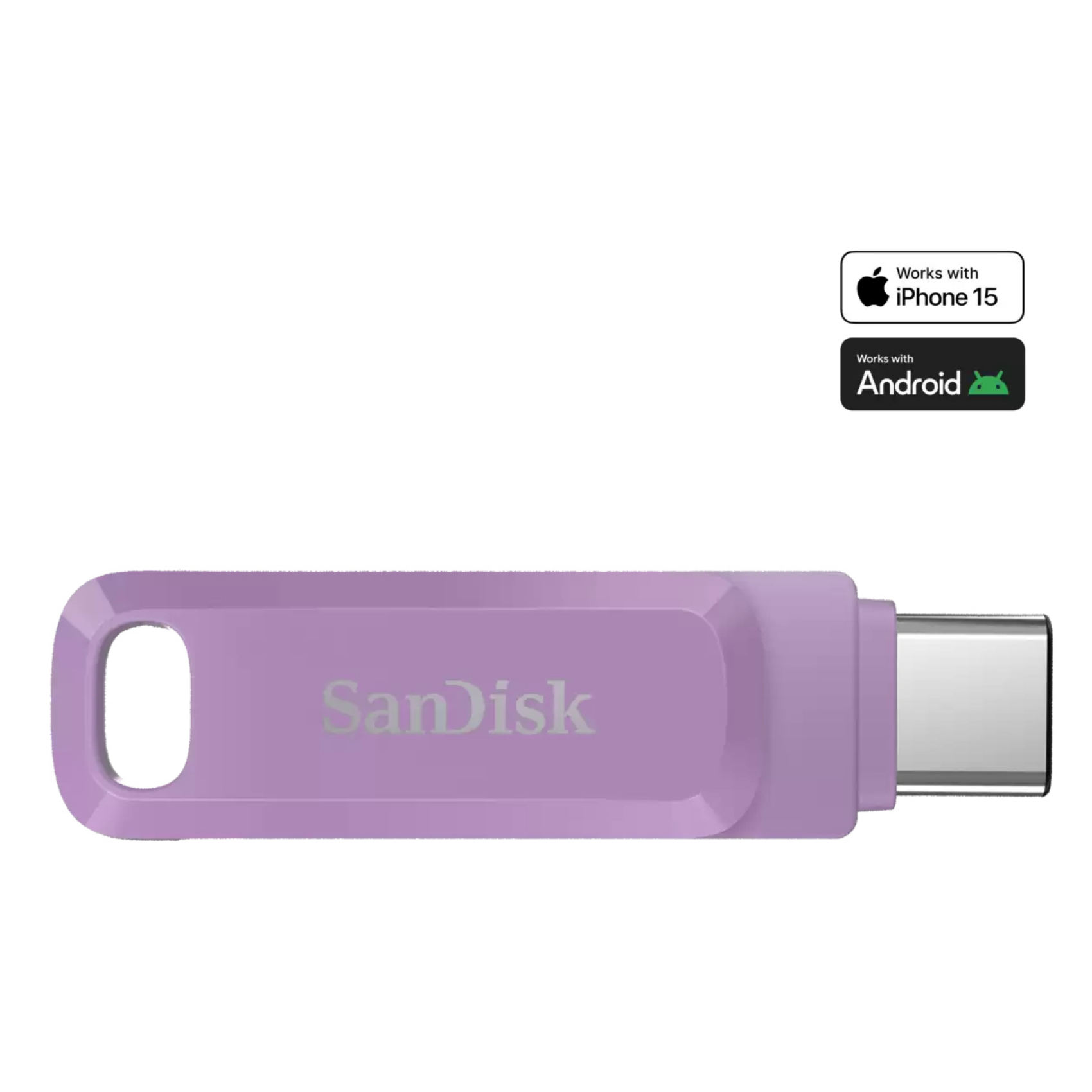 SanDisk Ultra Dual Drive Go, sdddc3-1t00-g46l, 1 TB, USB Typ-C, 3.2 Gen 1 3.1 Gen 1, 400 MB/s, Drehring, Lavendel