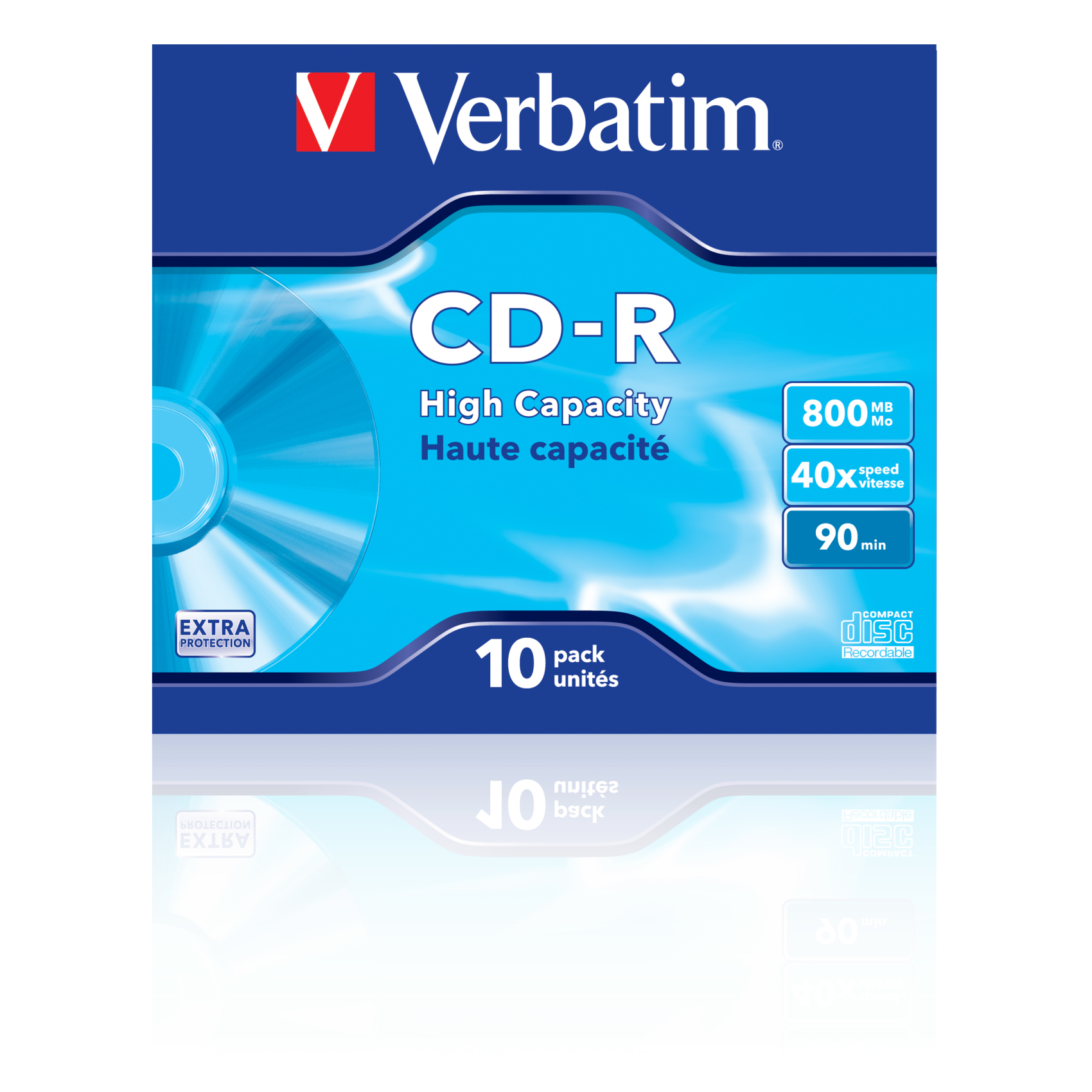 Verbatim CD-R High Capacity, 43428, CD-R, 800 MB, Jewelcase, 10 Stücke