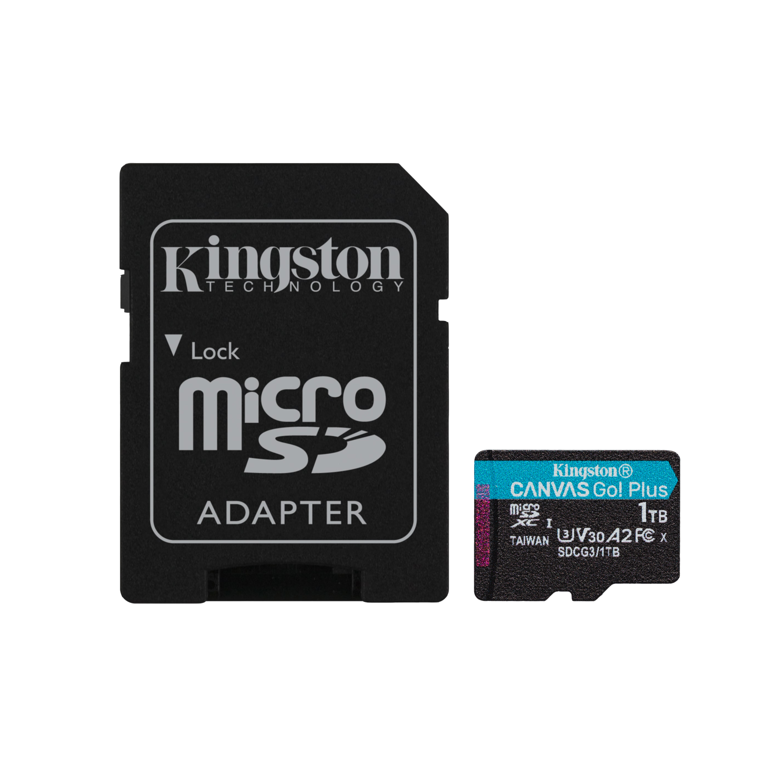 Kingston 1TB microSDXC Canvas Go Plus 170R A2 U3 V30 Speicherkarte + Adapter, sdcg3/1tb, 1 TB, MicroSD, Klasse