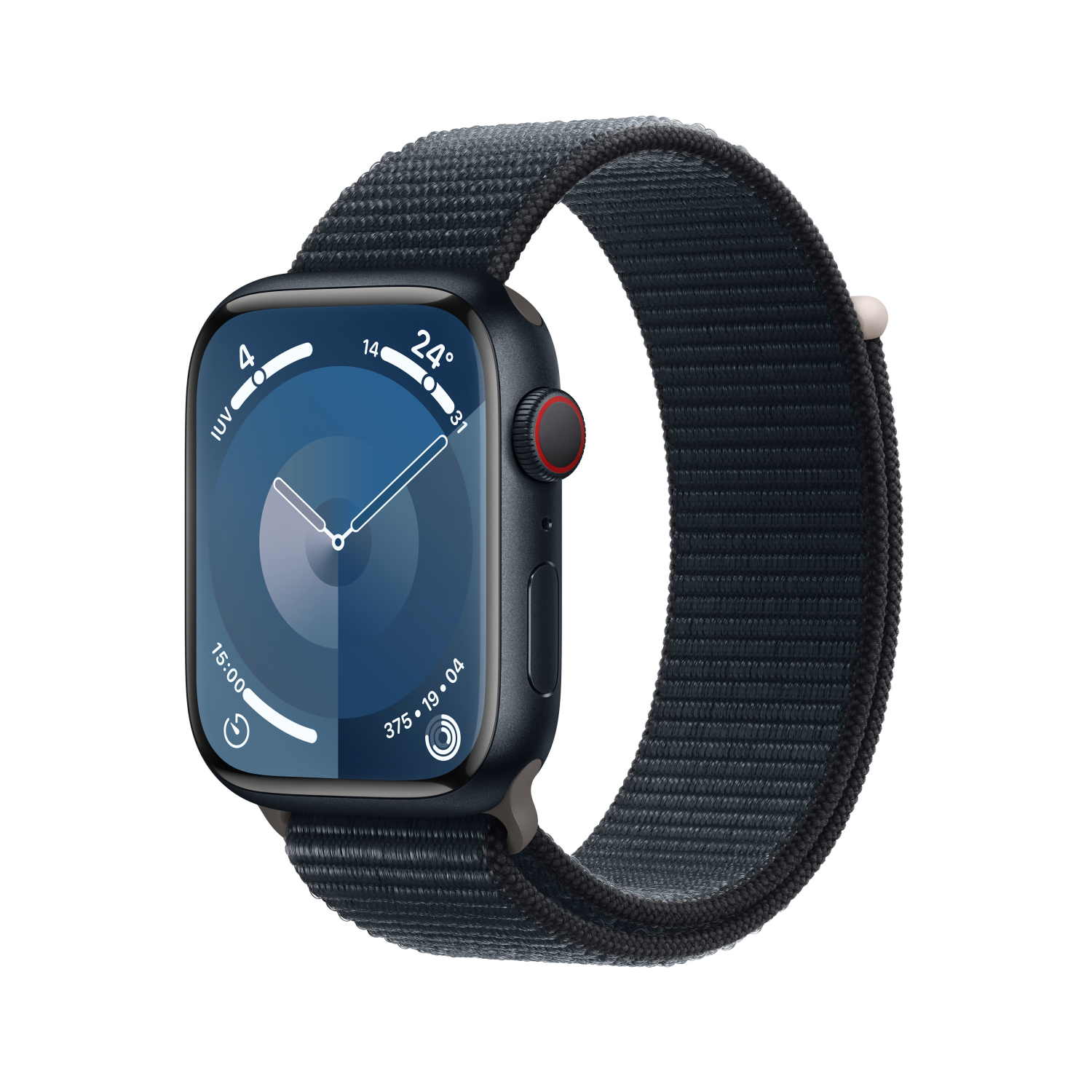 Apple Watch Series 9 GPS + Cellular 45mm Aluminium Mitternacht mit Sport Loop Mitternacht, mrmf3qf/a