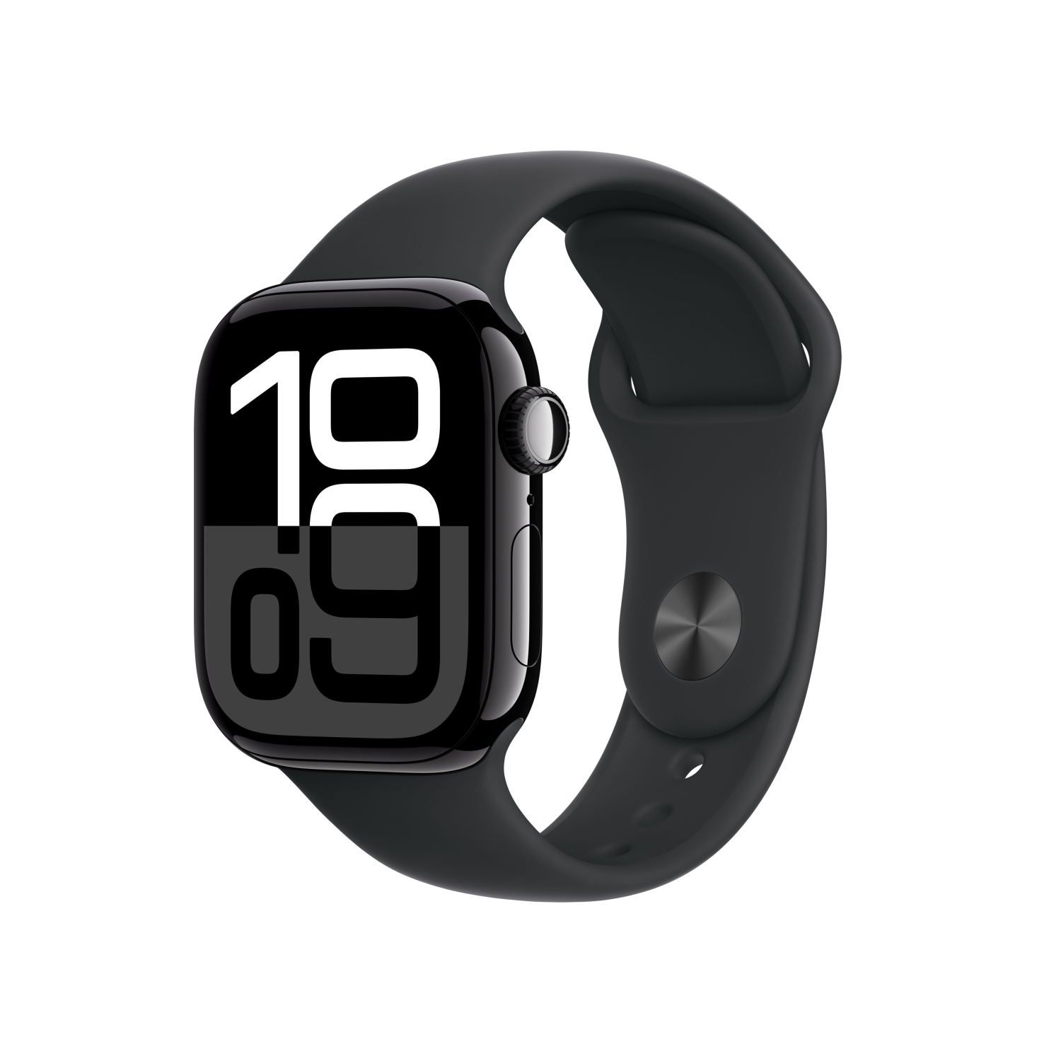 Apple Watch Series 10 GPS 42mm Aluminium diamantschwarz mit Sportarmband M/L schwarz, mwwf3qf/a