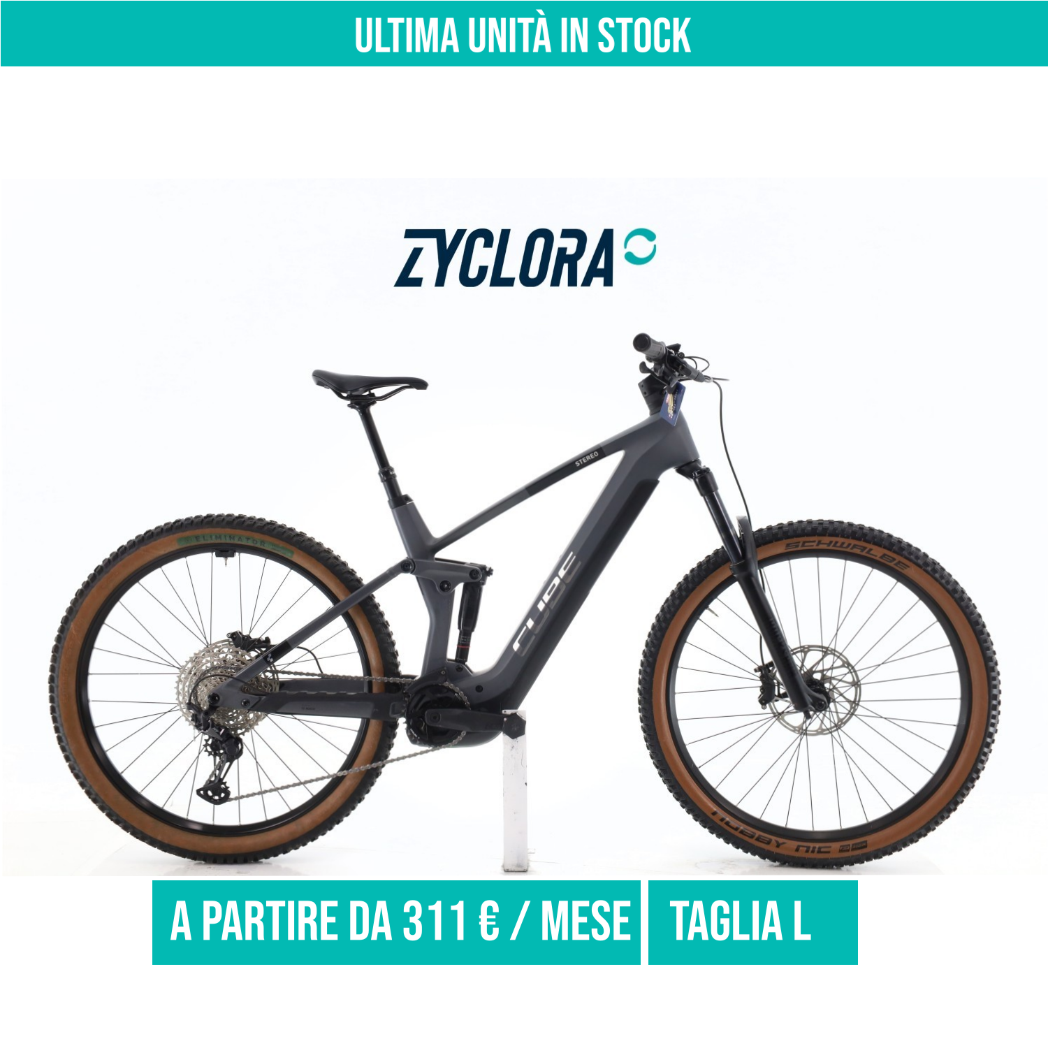 Cube Stereo Hybrid Race Carbonio XT taglia L Semi-nuova
