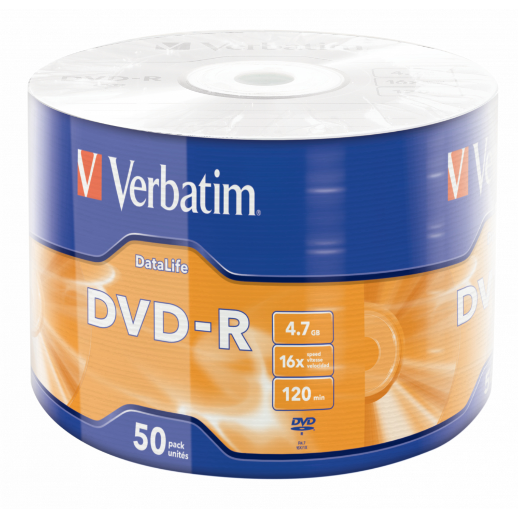 Verbatim, 43791, DVD-R, Spindel, 50 Stücke, 4,7 GB