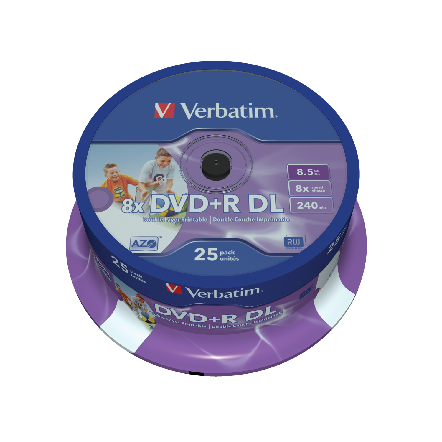 Verbatim, 43667, DVD+R DL, 120 mm, Druckbar, 25 Stücke, 8,5 GB