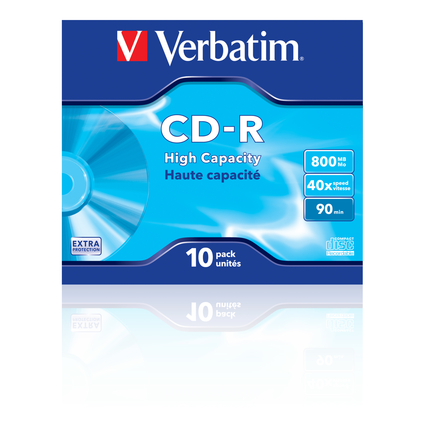 Verbatim CD-R High Capacity, 43428, CD-R, 800 MB, 10 Stücke