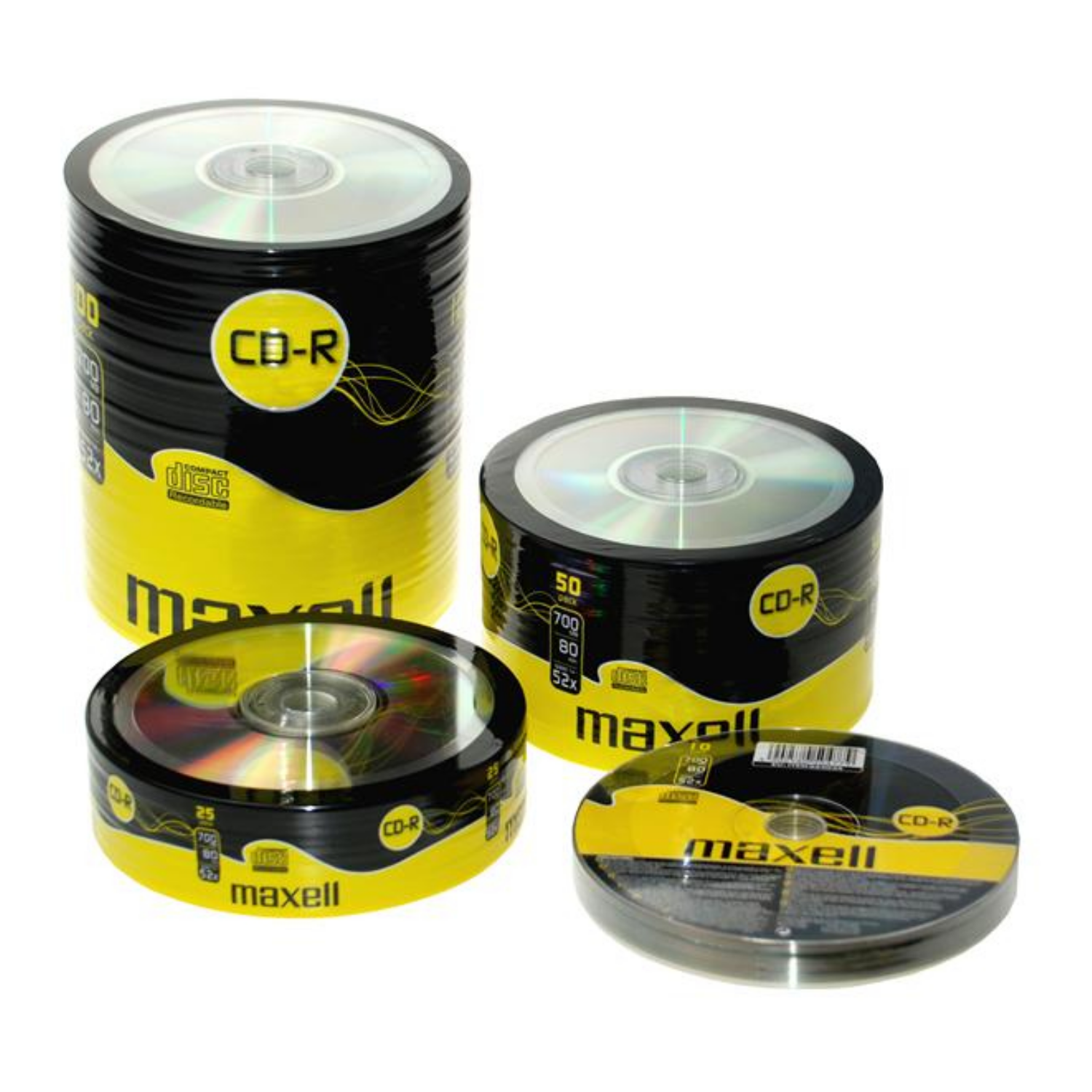 Maxell CD-R 80min 700MB spindle 50pk, 628523, 120 mm, 700 MB