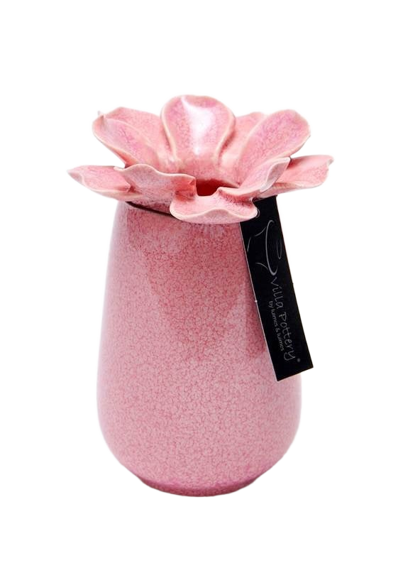 Madelief Vaas porselein 8x13cm roze