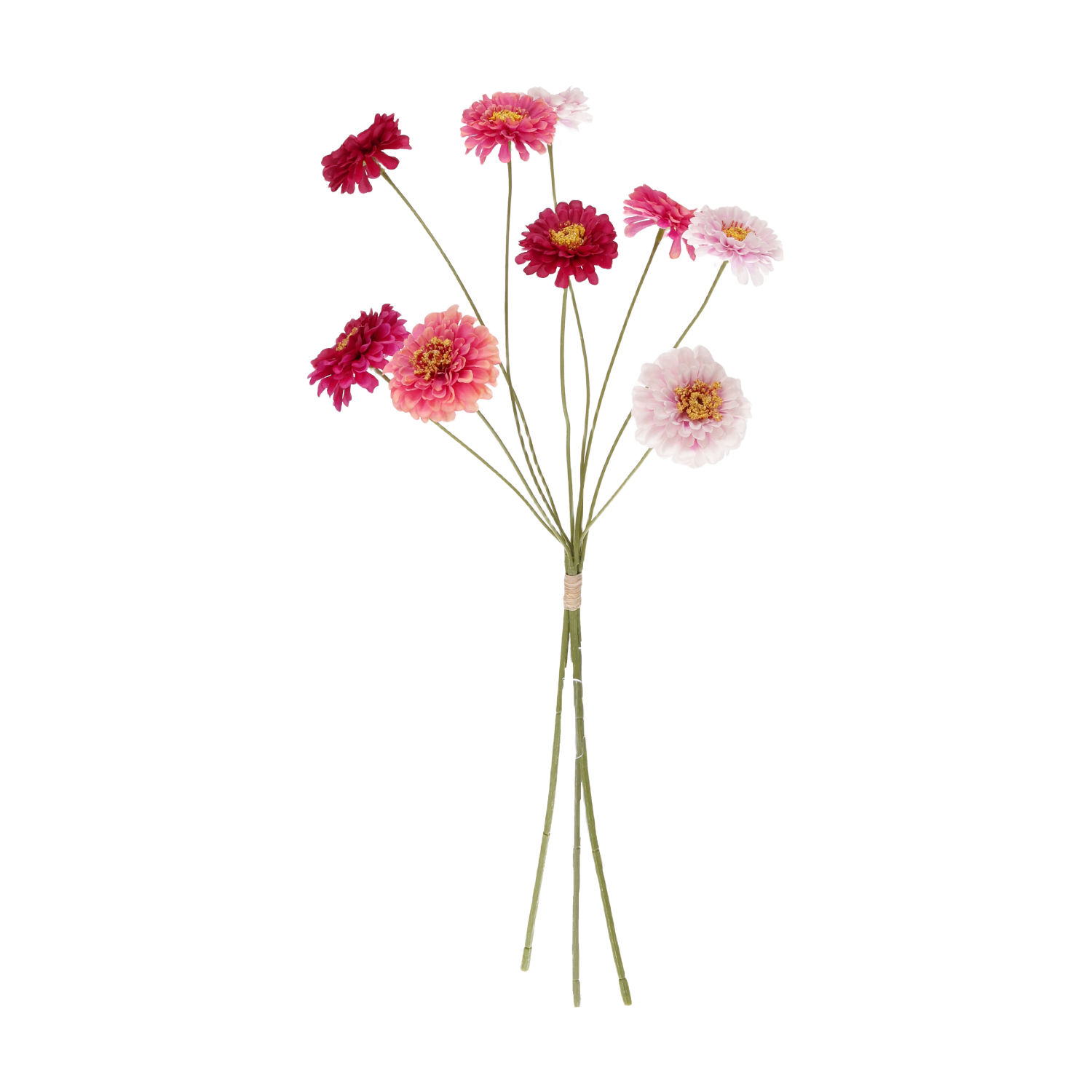 Zinnia Kunstbloemen bundel 60cm Roze mix