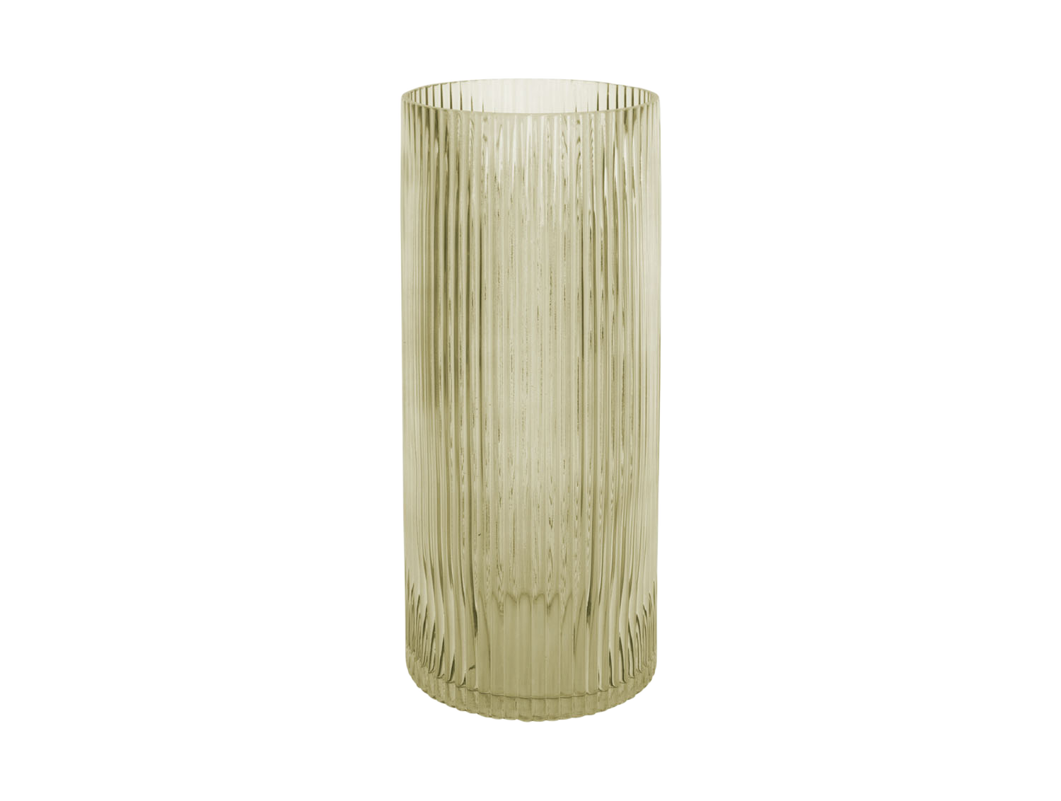 Bloemenvaas Allure Straight groot 30x 12 cm - mosgroen