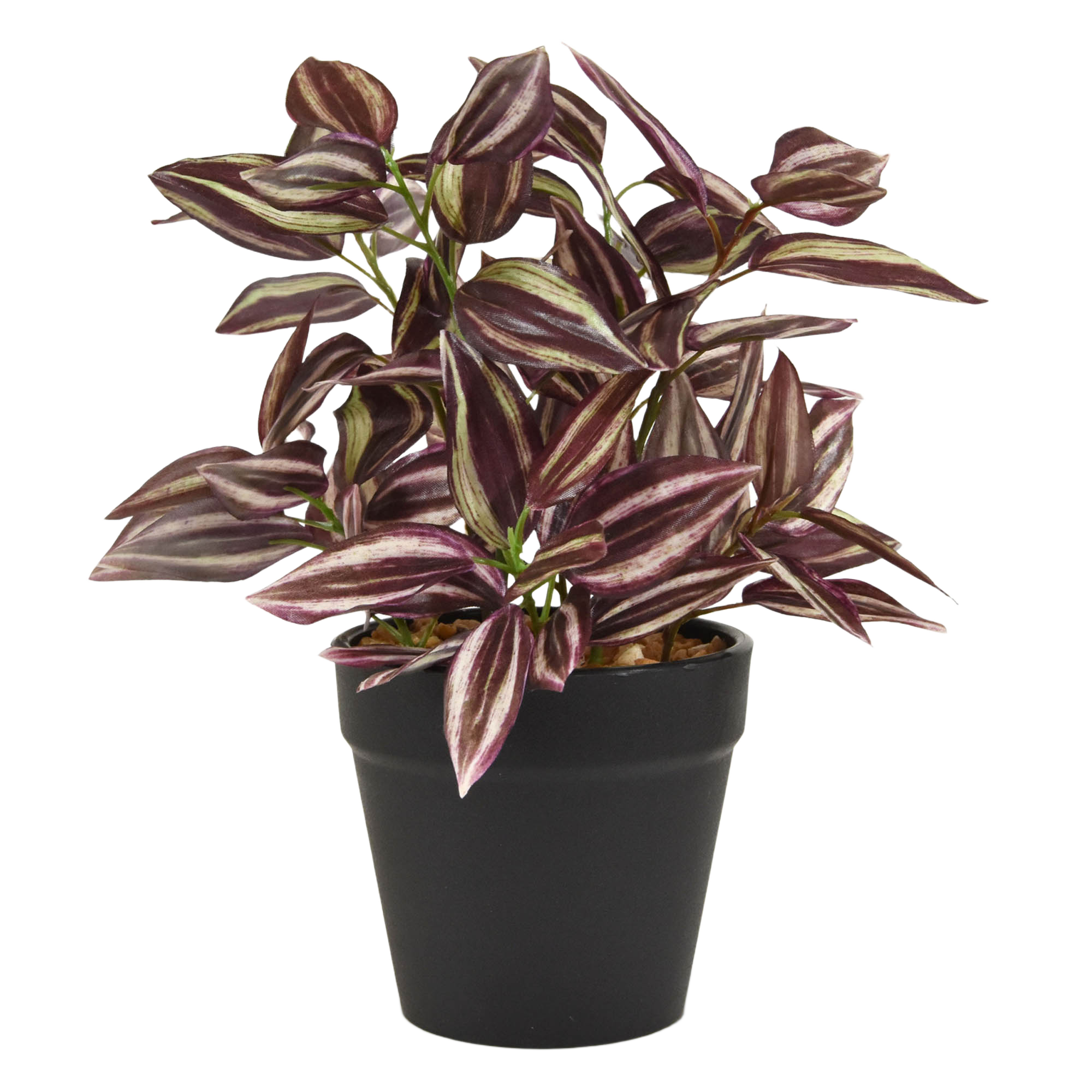 Tradescantia kunstplant 18cm - burgundy