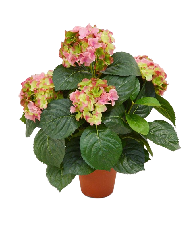Hortensia deluxe kunstplant 45cm - roze
