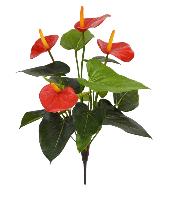Anthurium kunstplant 40cm - rood