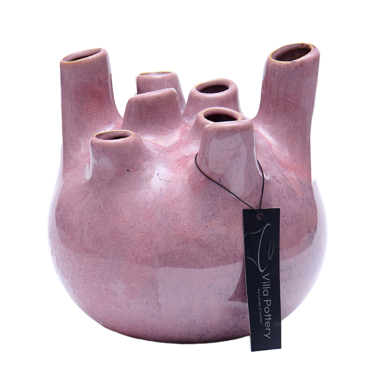Isabelle vaas donkerroze 18 x 18 x 18cm
