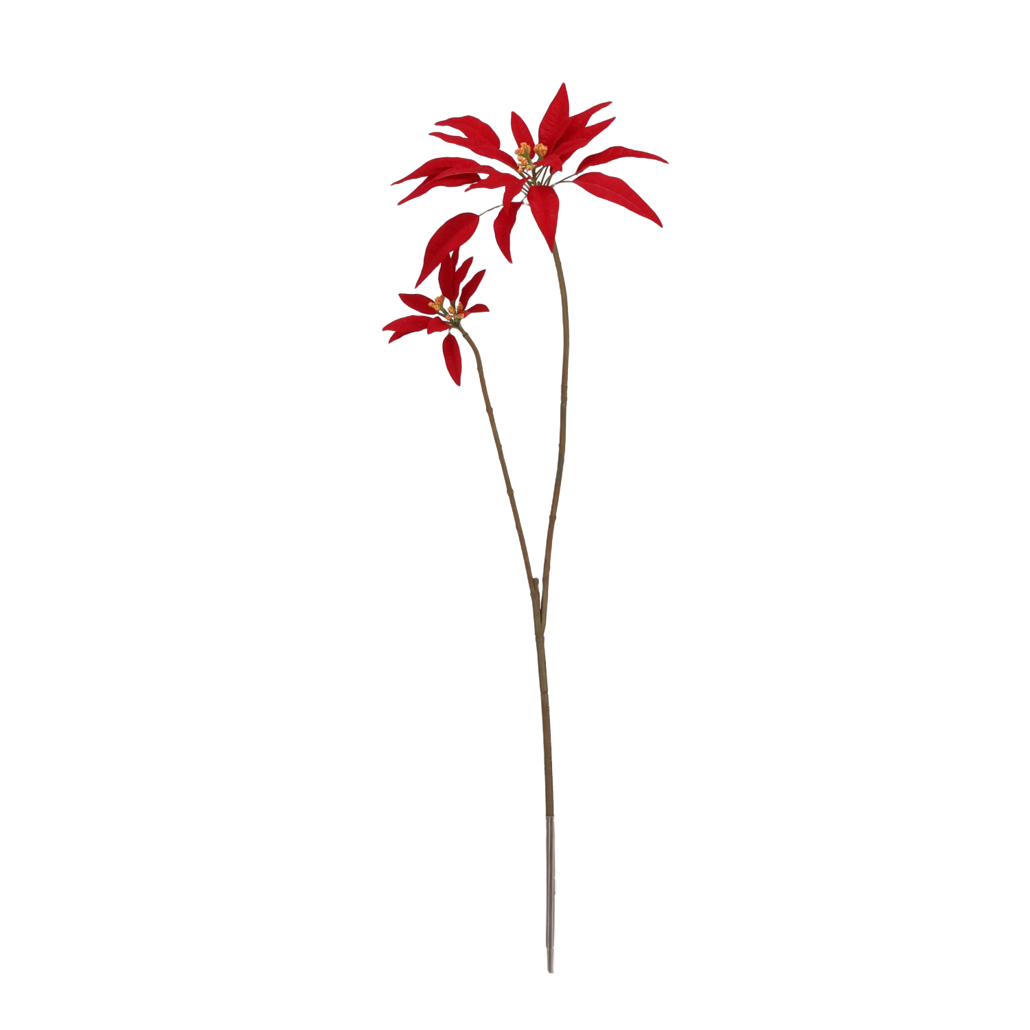 Kunst Poinsettia Kerstster tak Deluxe 84 cm Rood