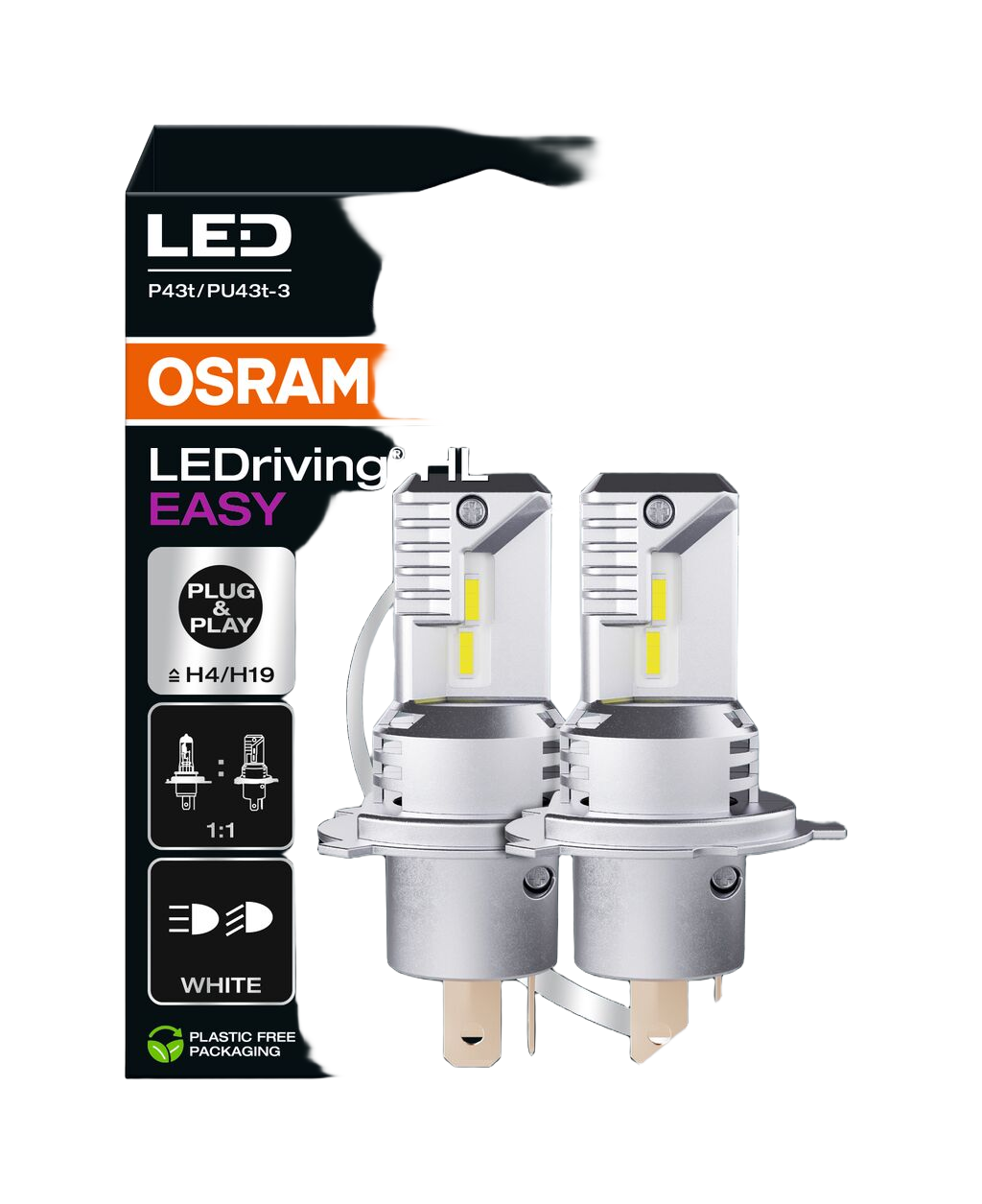 Osram LEDriving HL Easy H4/H19 12V/18/19W - 64193dwesy-2hb - Set 2 Stuks | Autolampen | H4 lamp | Dutch Performance Products
