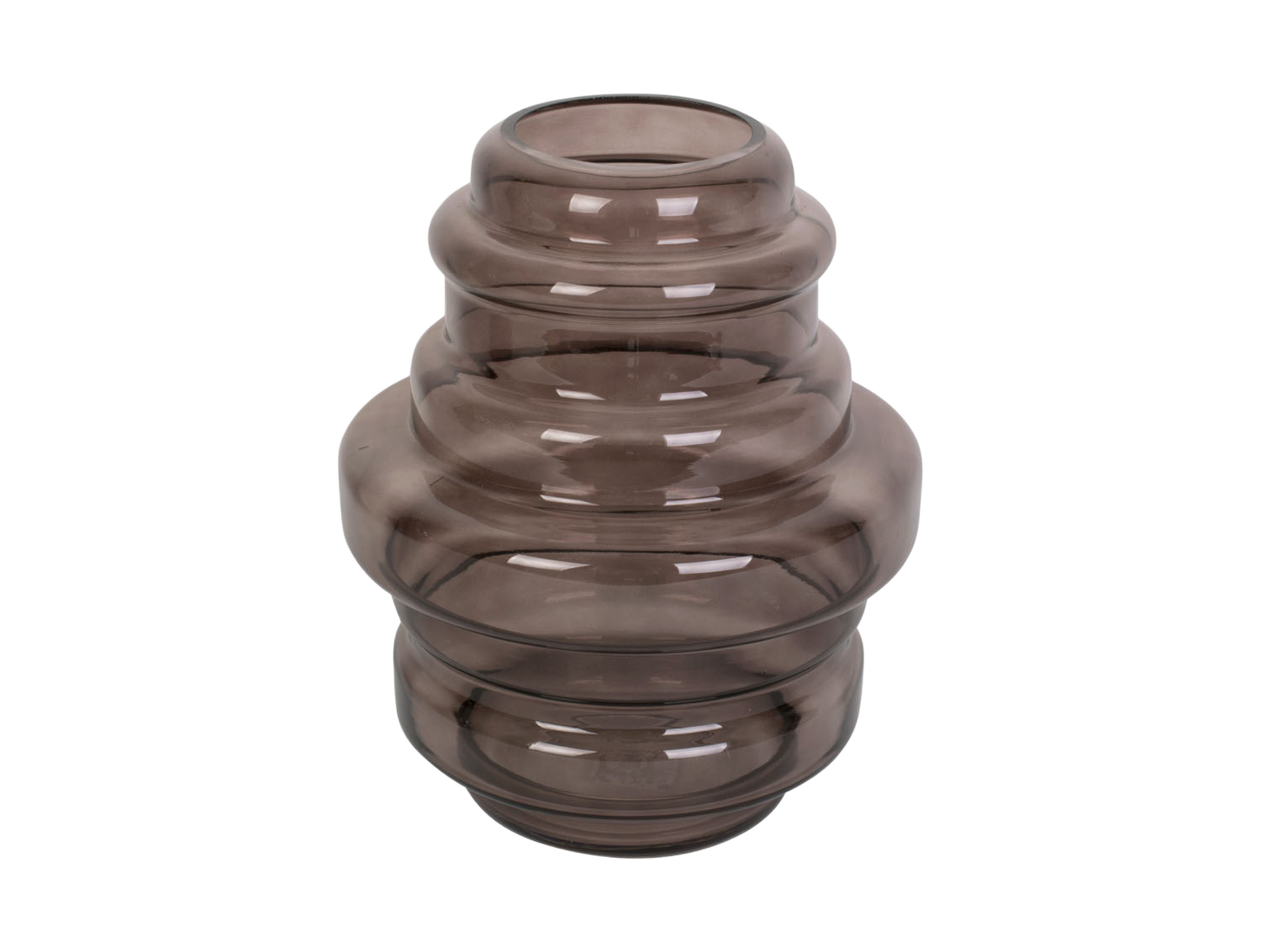 Bloemenvaas Distinct groot 30x 25 cm - chocoladebruin