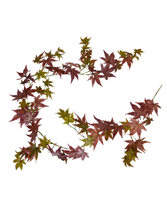 Herfst Maple guirlande kunst hangplant 180cm - burgundy