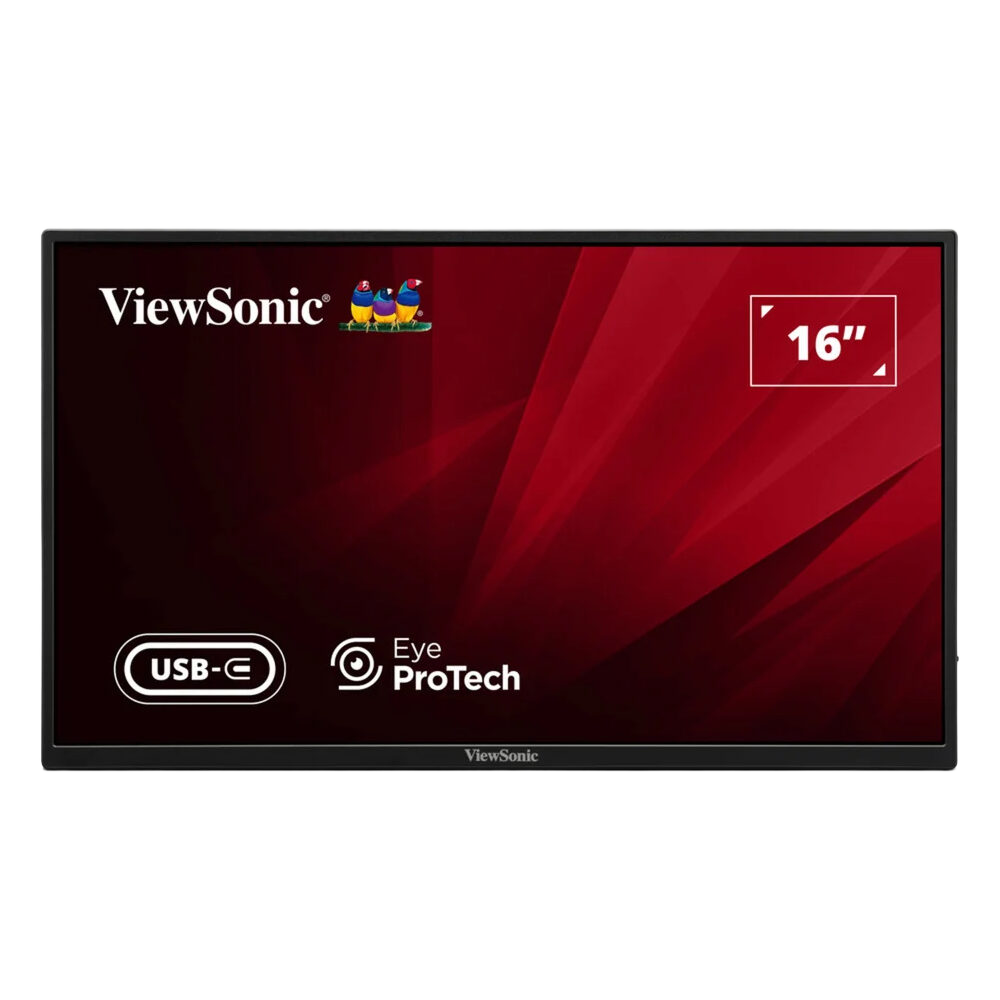 ViewSonic VA1650 16 inch portable monitor Zwart