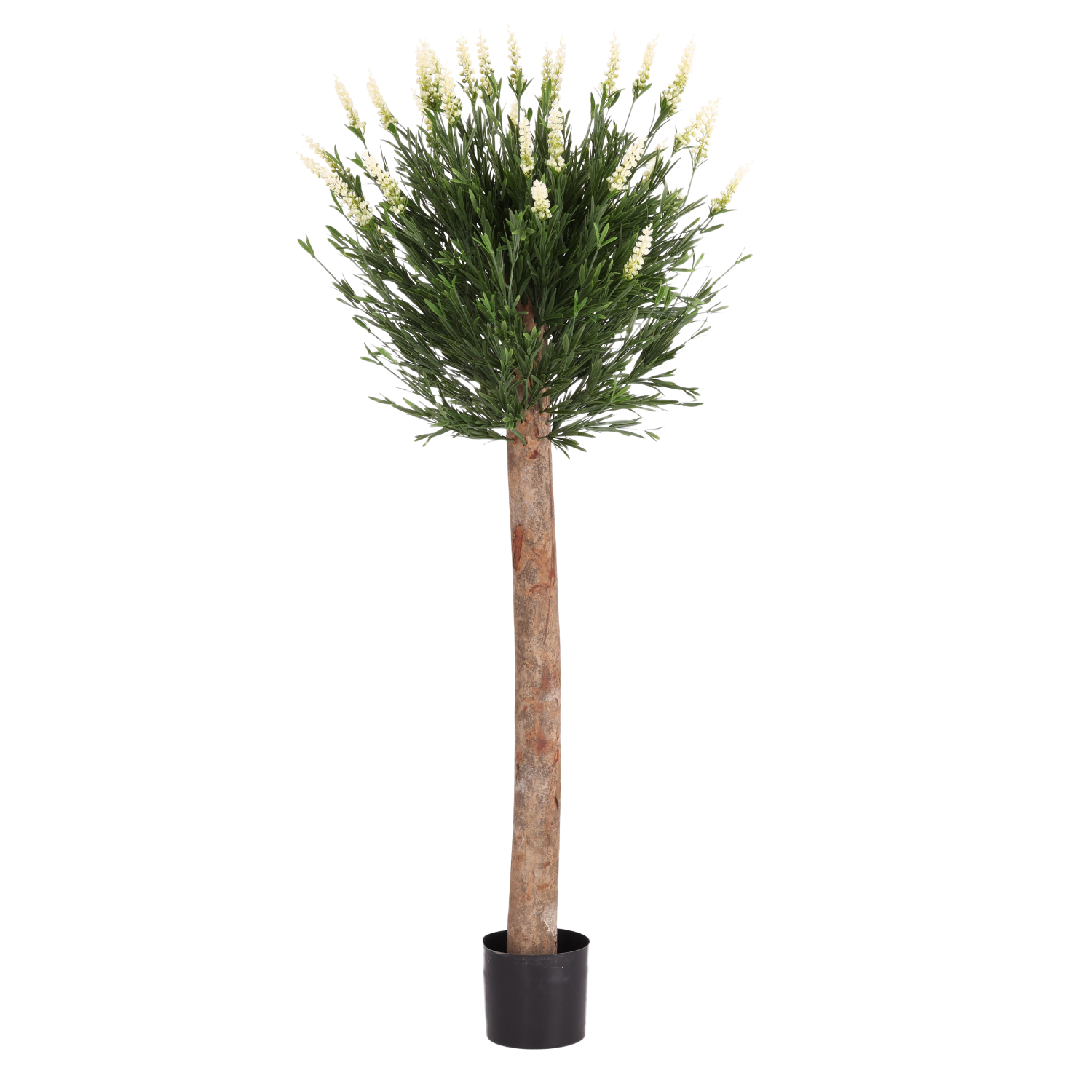 Kunstlavendel bol op stam 120cm UV Wit