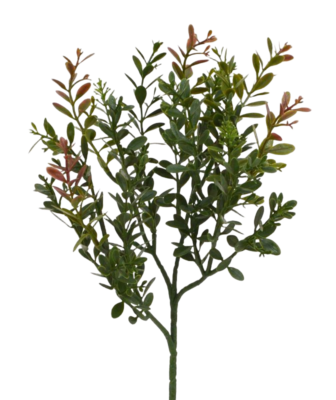 Buxus kunstak 45cm - rood/groen