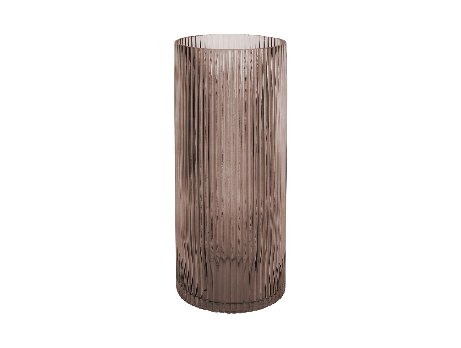 Bloemenvaas Allure Straight groot 30x 12 cm - chocoladebruin