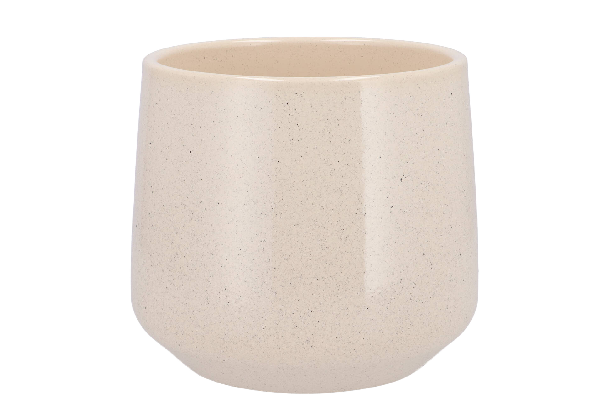 Keramische beige stenen pot Berlin 18cm
