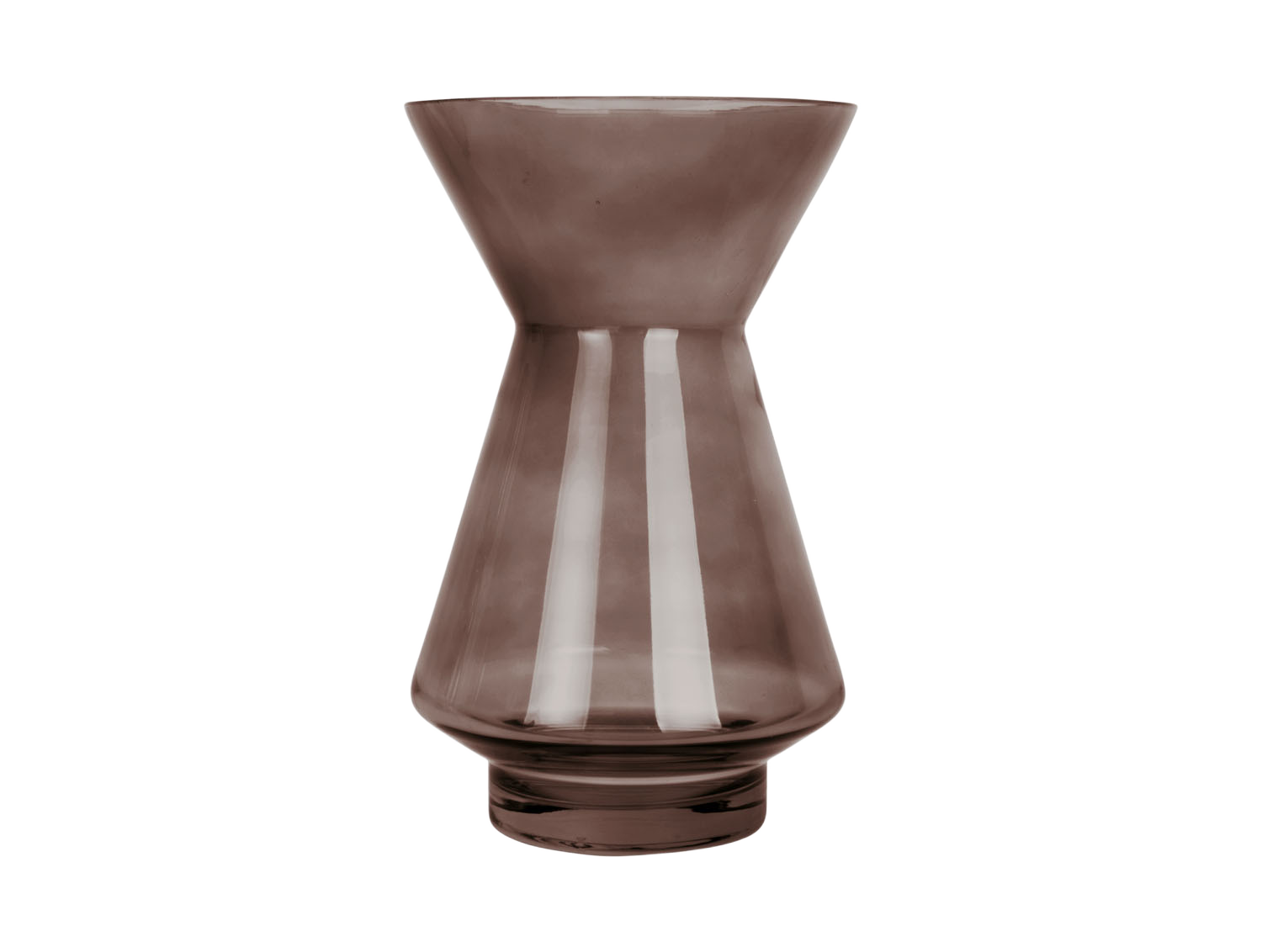 Bloemenvaas Glow medium 22x 13,5 cm - chocoladebruin