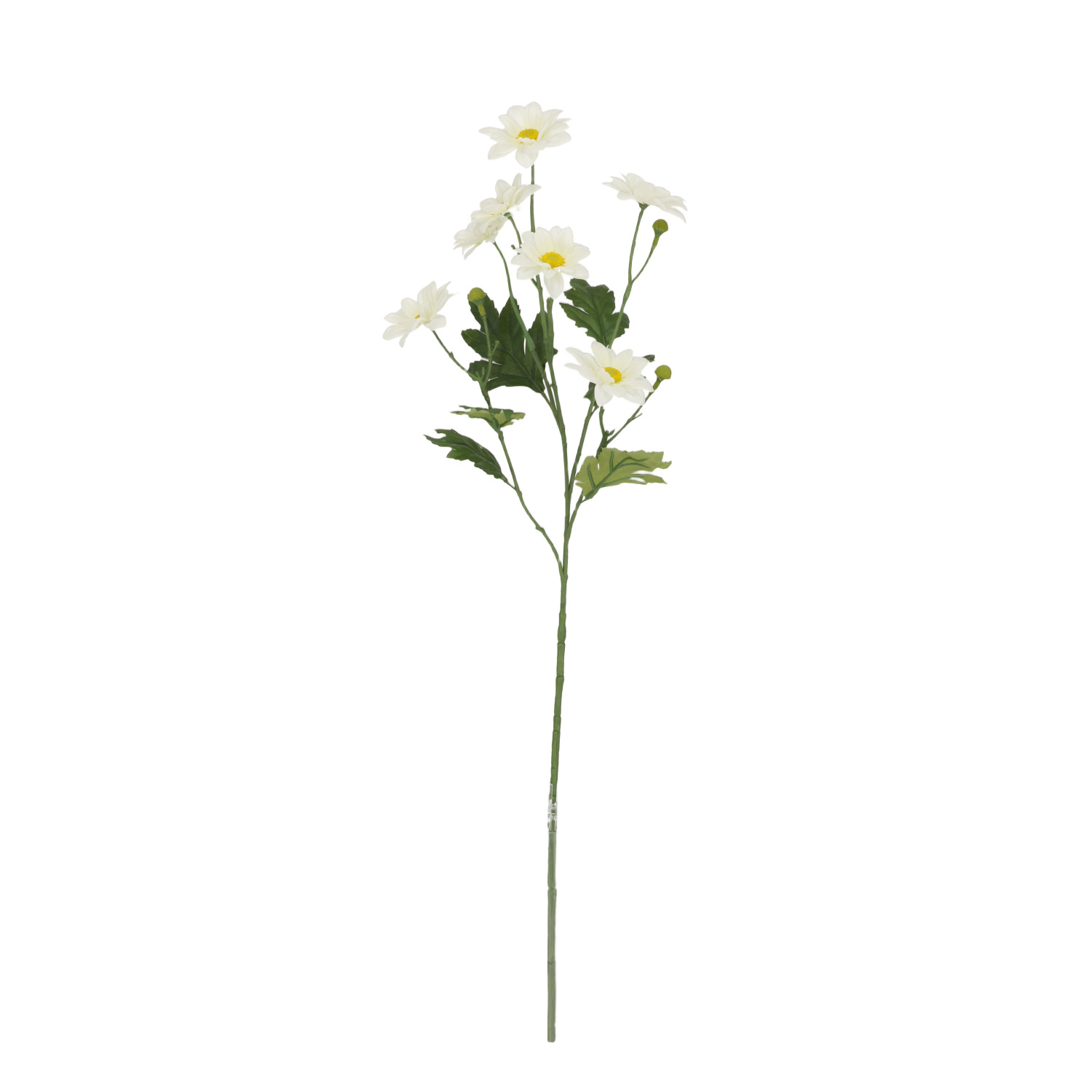 Chrysant Kunsttak 68cm Wit