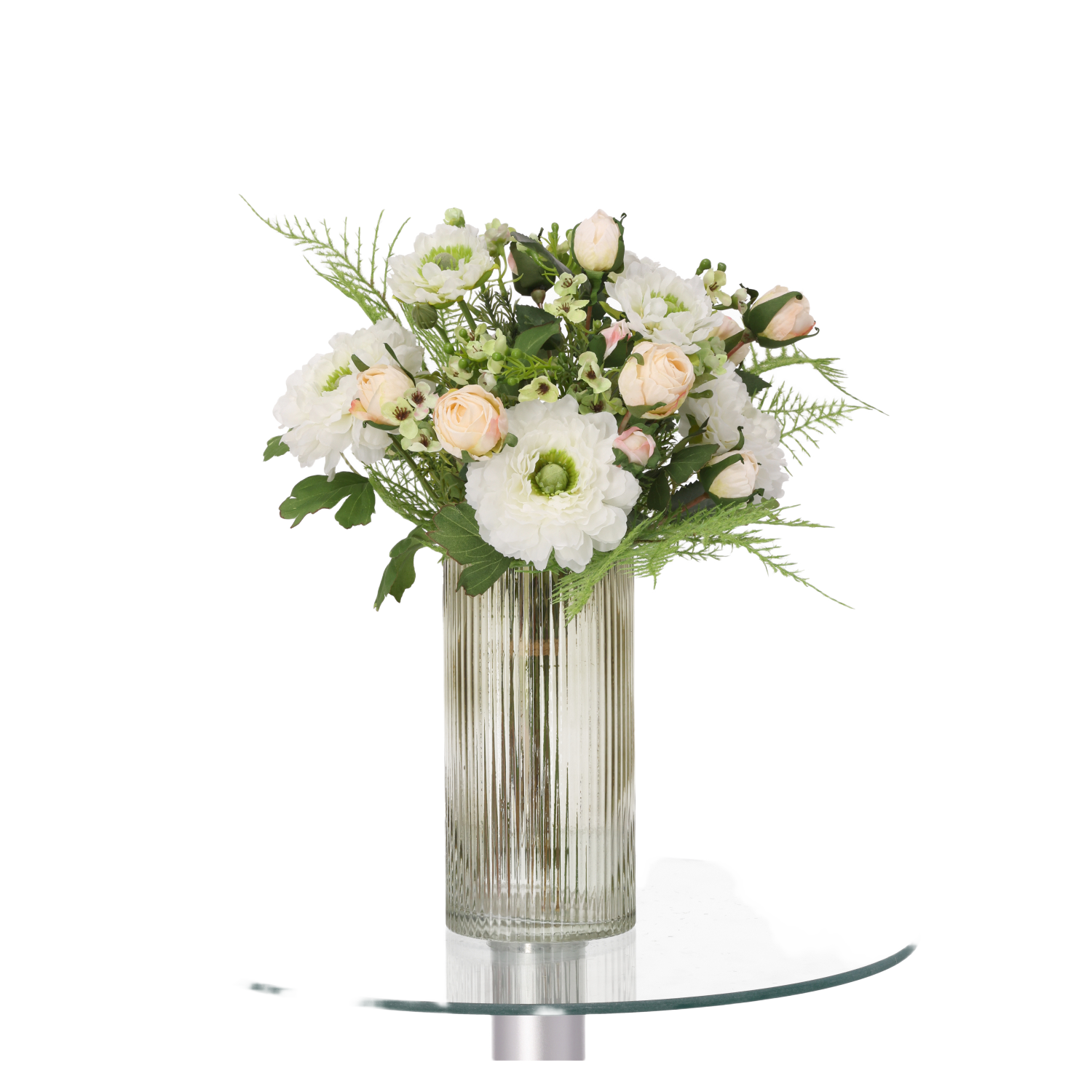 Handgebonden Kunstboeket Frieda Bern 35cm Wit