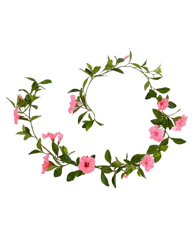 Petunia Guirlande deluxe kunsthanger 180cm - roze