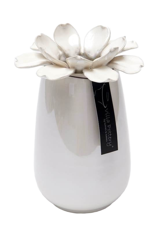Madelief Vaas porselein 14x20cm wit